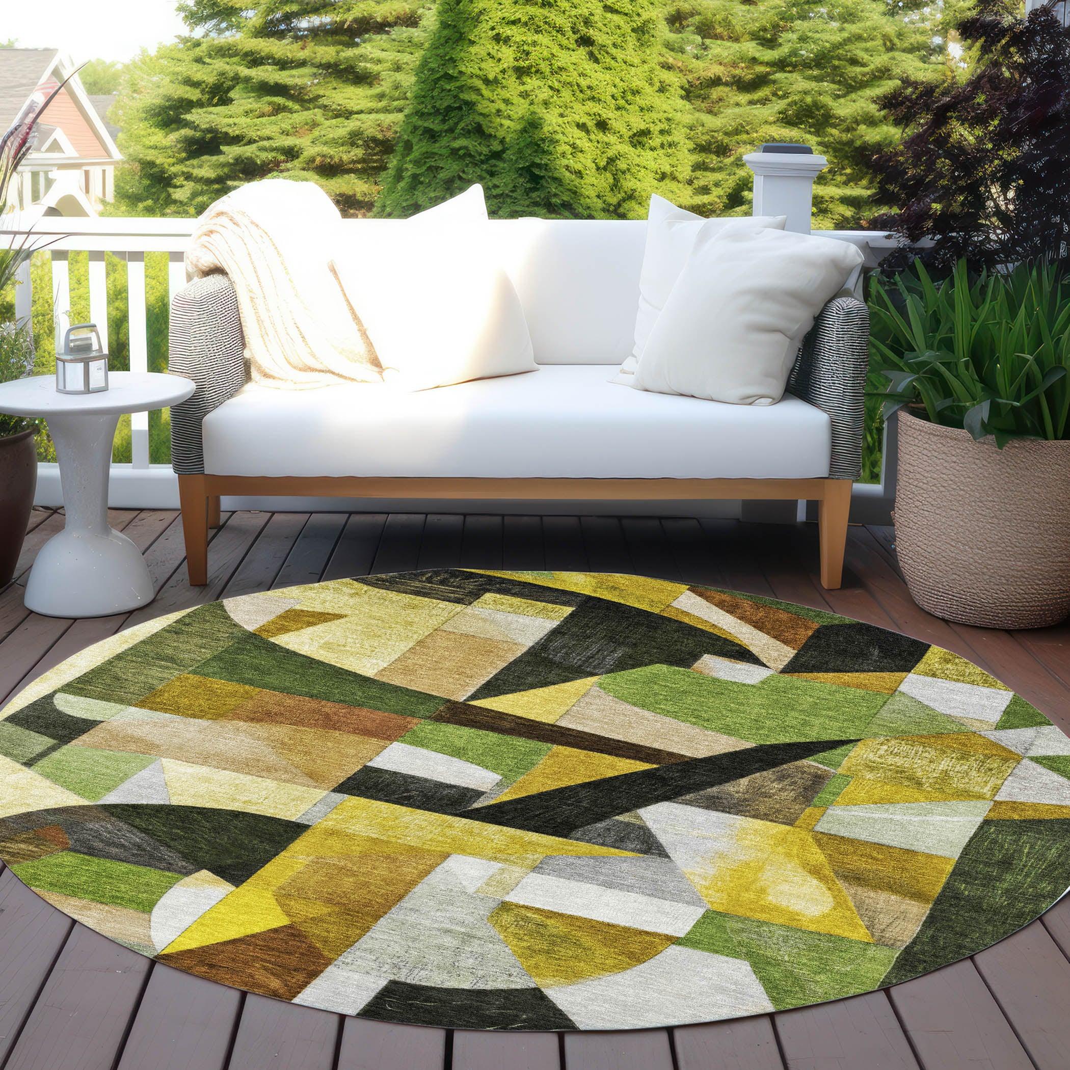 Addison Rugs Jaelira Green Washable Indoor-Outdoor Rug