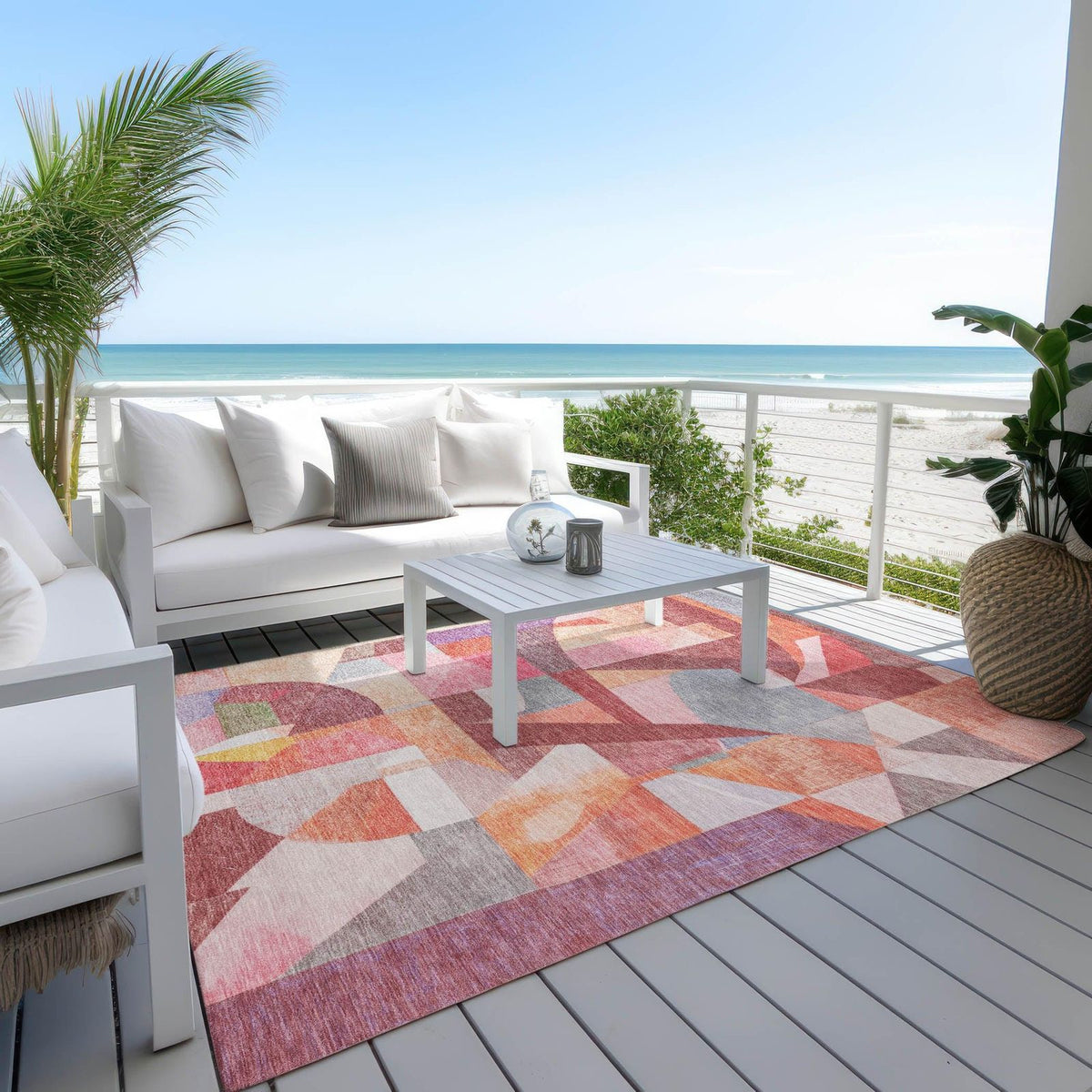 Addison Rugs Jaelira Orange Washable Indoor-Outdoor Rug