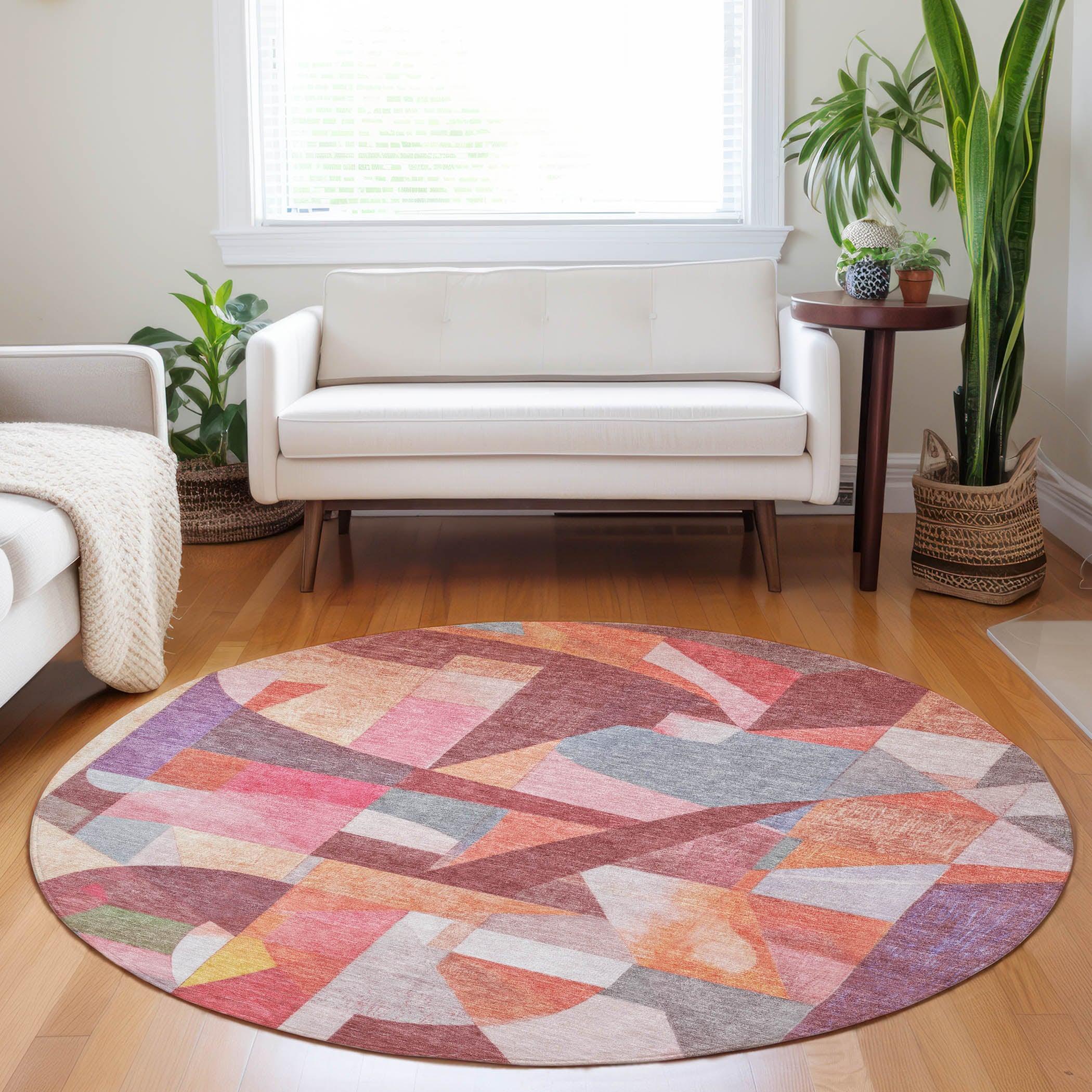 Addison Rugs Jaelira Orange Washable Indoor-Outdoor Rug
