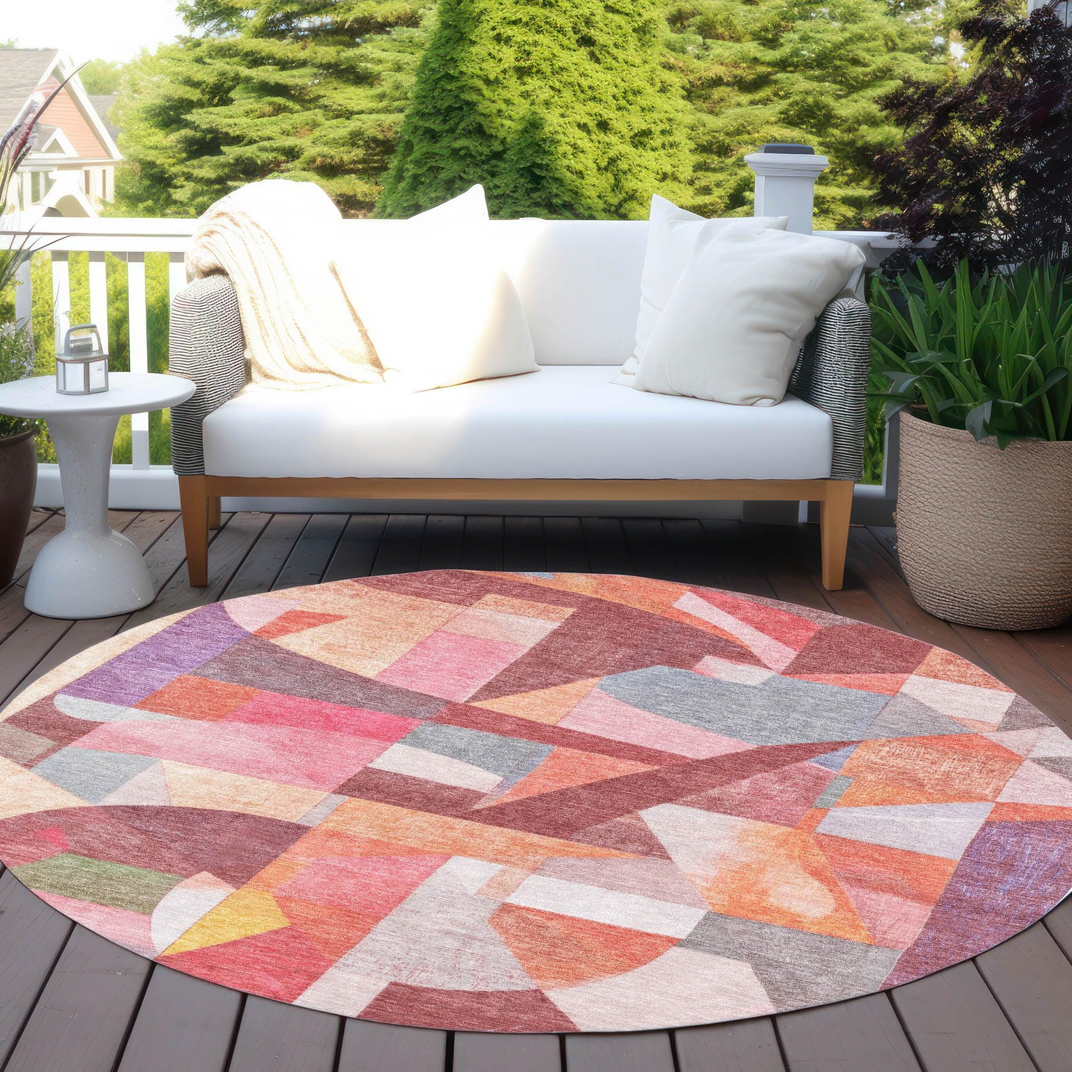 Addison Rugs Jaelira Orange Washable Indoor-Outdoor Rug
