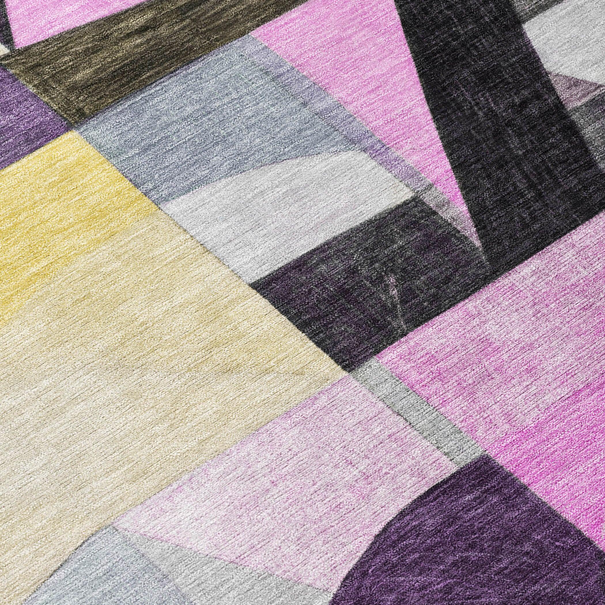 Addison Rugs Jaelira Purple Washable Indoor-Outdoor Rug