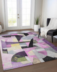 Addison Rugs Jaelira Purple Washable Indoor-Outdoor Rug
