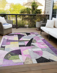 Addison Rugs Jaelira Purple Washable Indoor-Outdoor Rug