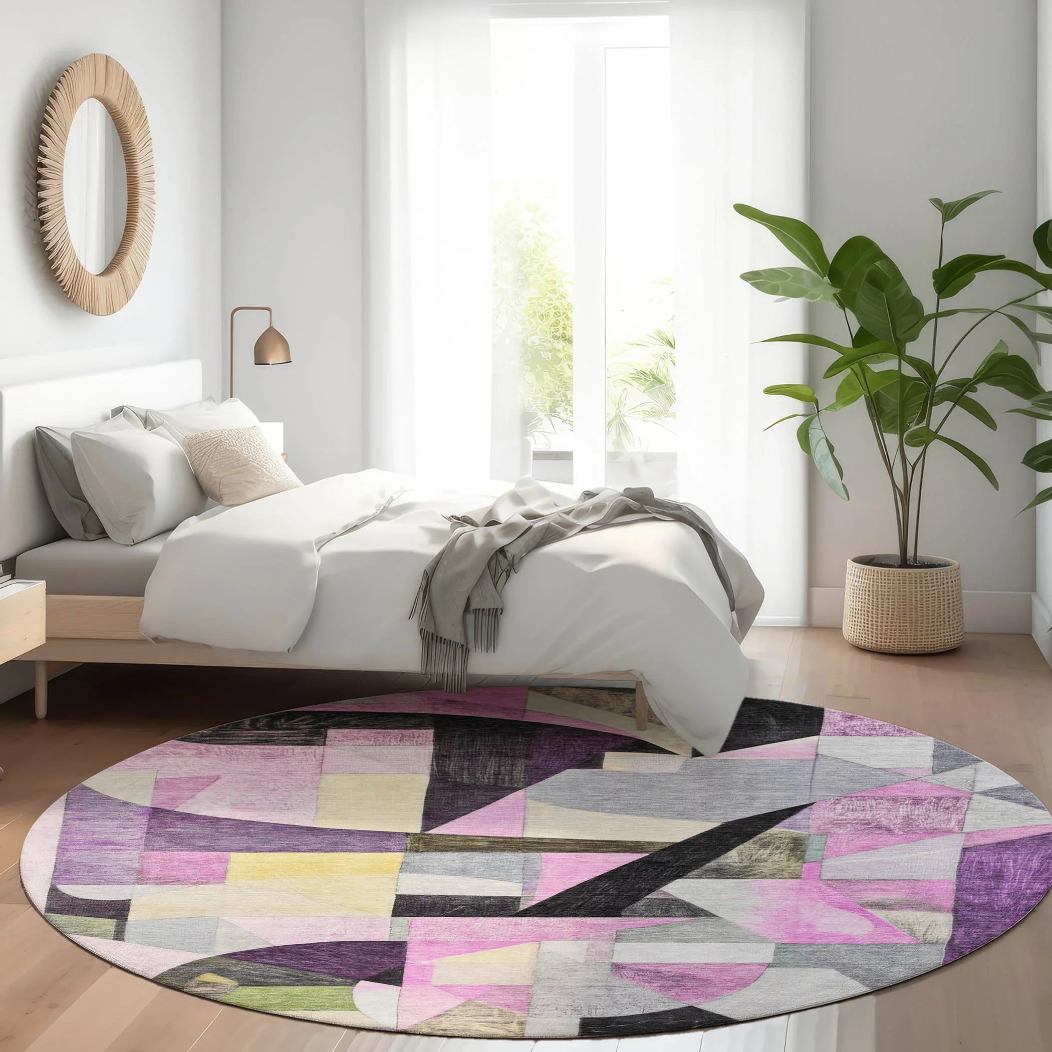 Addison Rugs Jaelira Purple Washable Indoor-Outdoor Rug