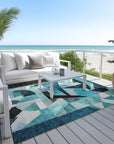 Addison Rugs Jaelira Teal Washable Indoor-Outdoor Rug