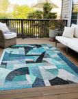 Addison Rugs Jaelira Teal Washable Indoor-Outdoor Rug