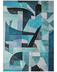 Addison Rugs Jaelira Teal Washable Indoor-Outdoor Rug