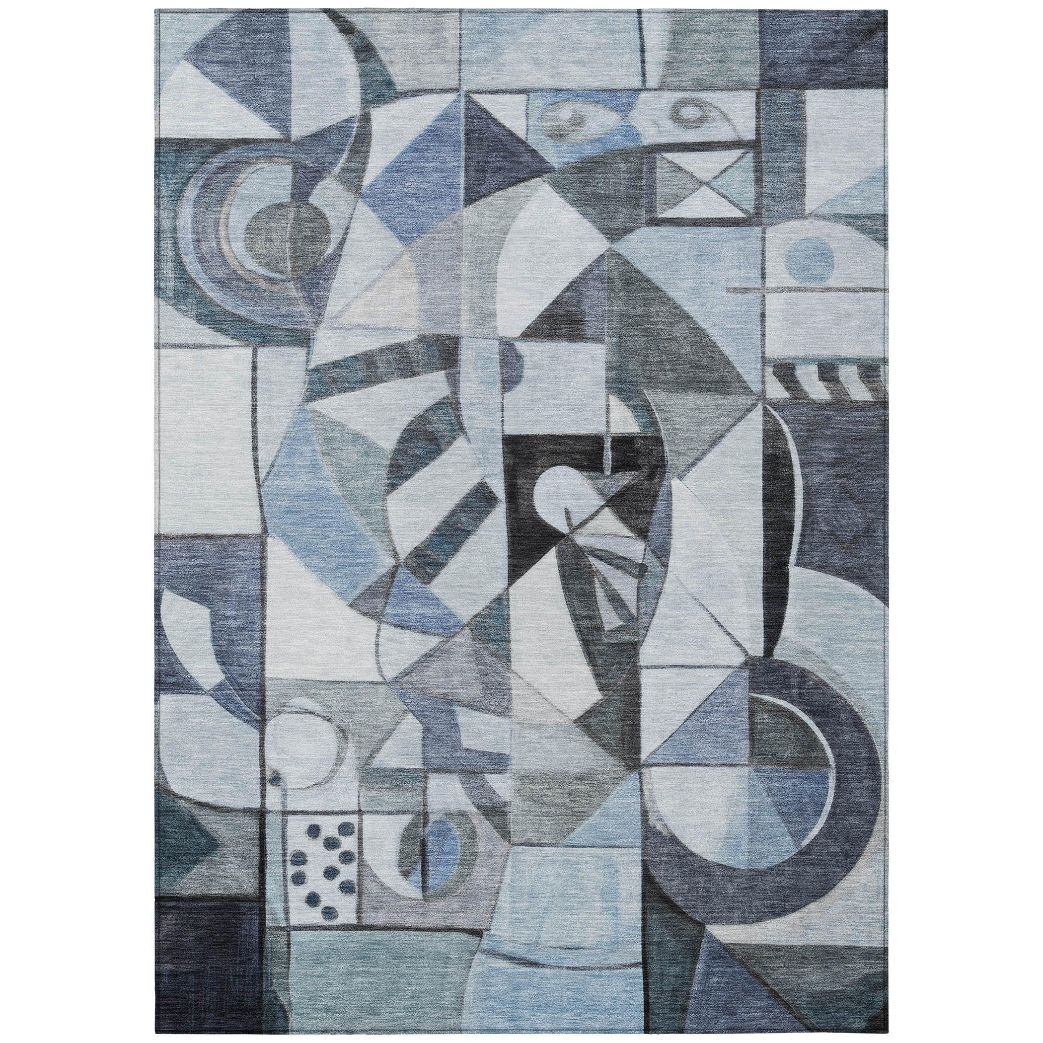 Addison Rugs Jaelius Blue Washable Indoor-Outdoor Rug