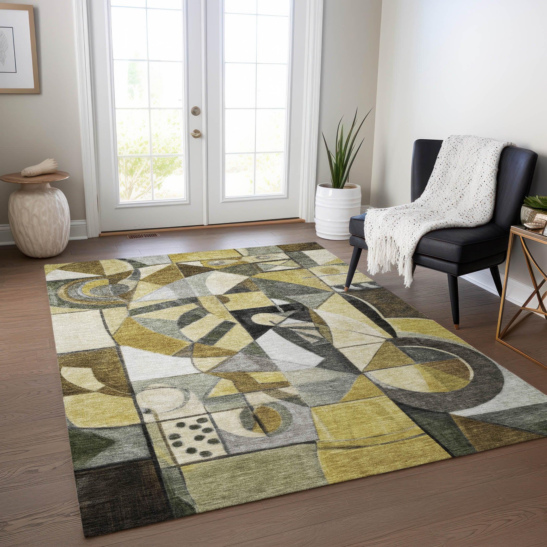 Addison Rugs Jaelius Brown Washable Indoor-Outdoor Rug