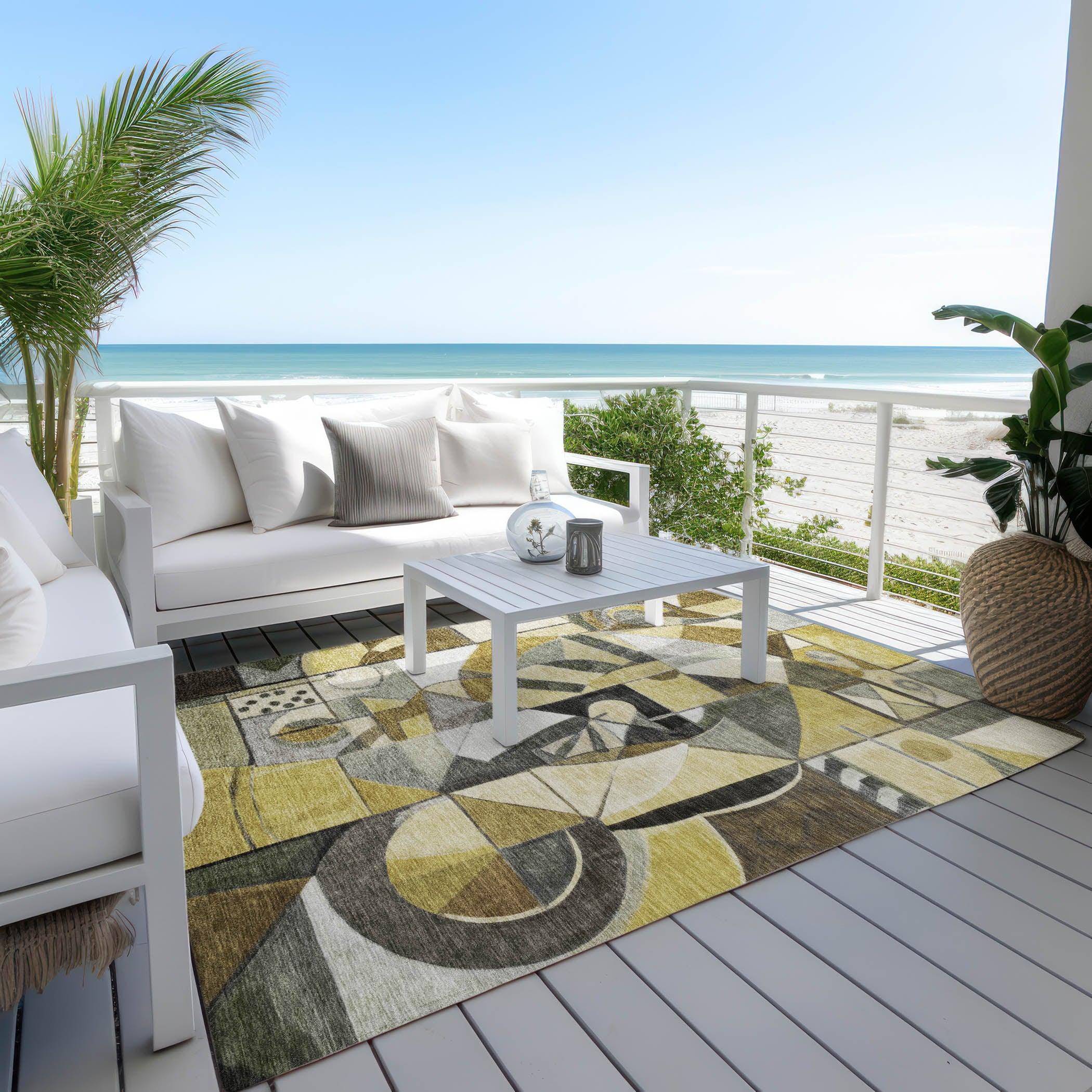 Addison Rugs Jaelius Brown Washable Indoor-Outdoor Rug