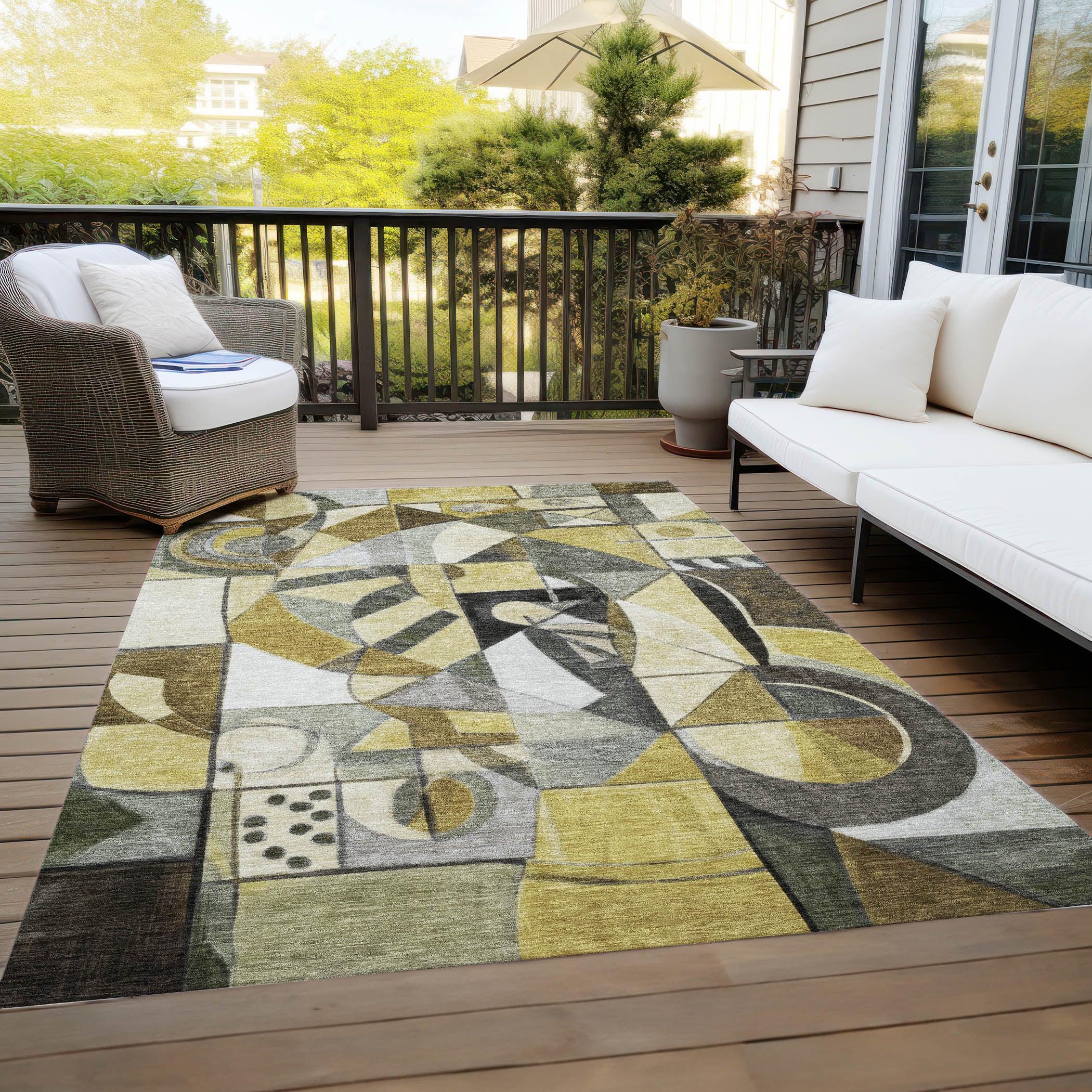 Addison Rugs Jaelius Brown Washable Indoor-Outdoor Rug