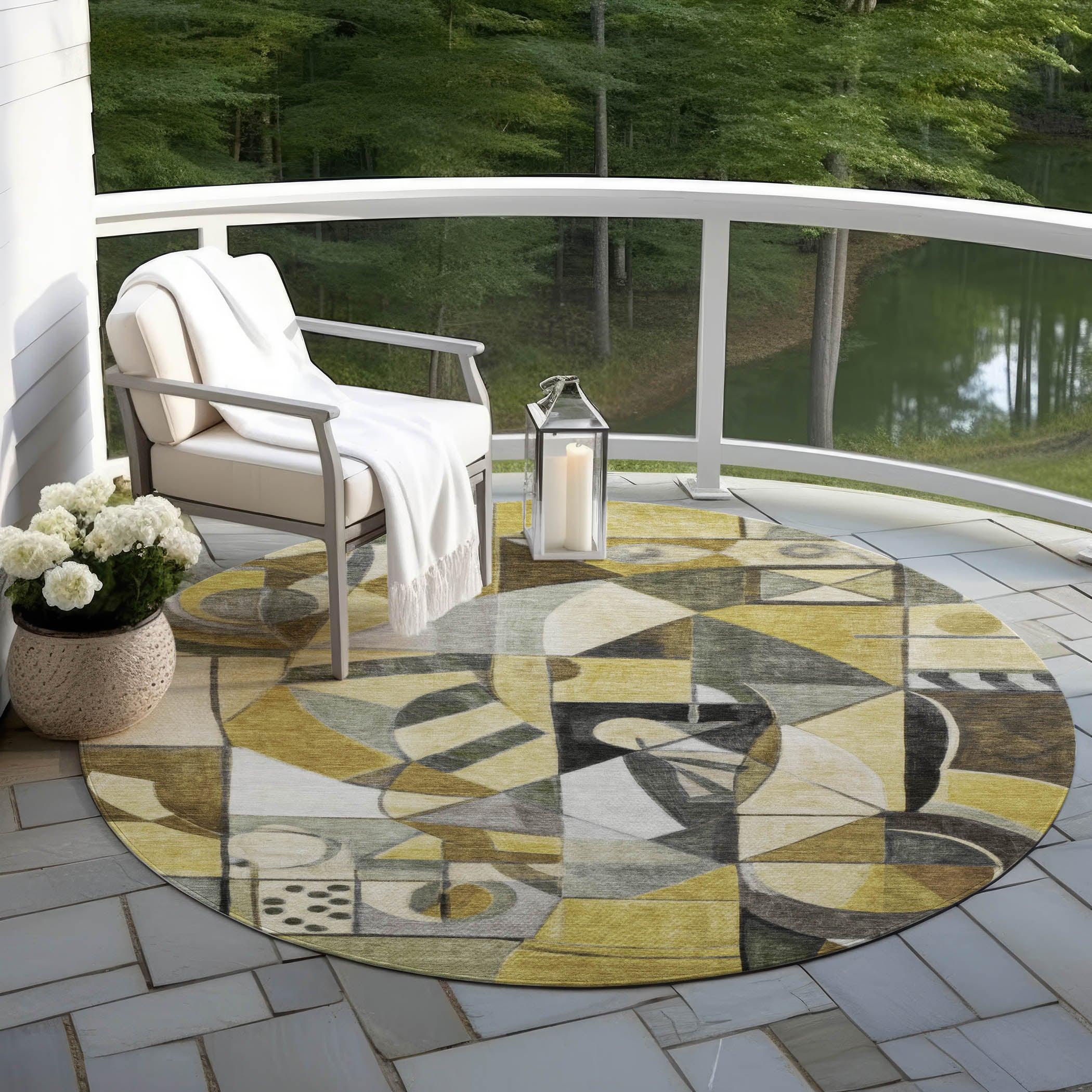 Addison Rugs Jaelius Brown Washable Indoor-Outdoor Rug