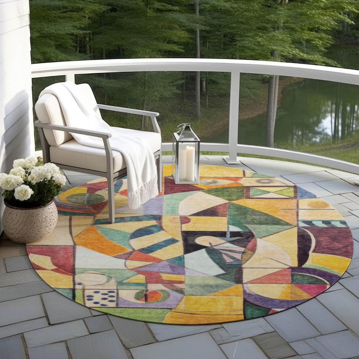 Addison Rugs Jaelius Gold Washable Indoor-Outdoor Rug