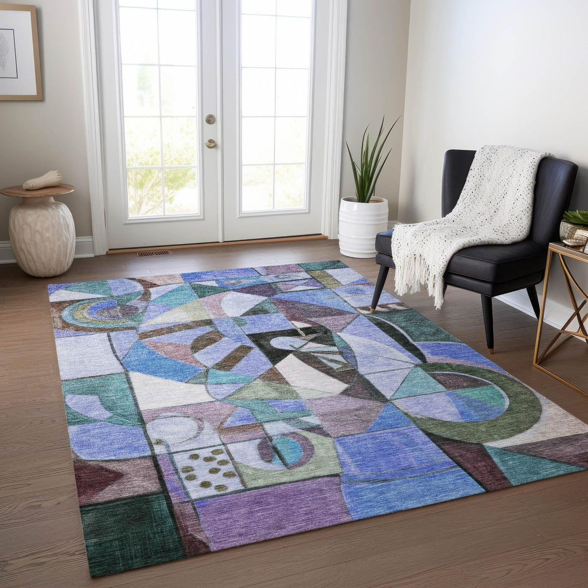 Addison Rugs Jaelius Green Washable Indoor-Outdoor Rug