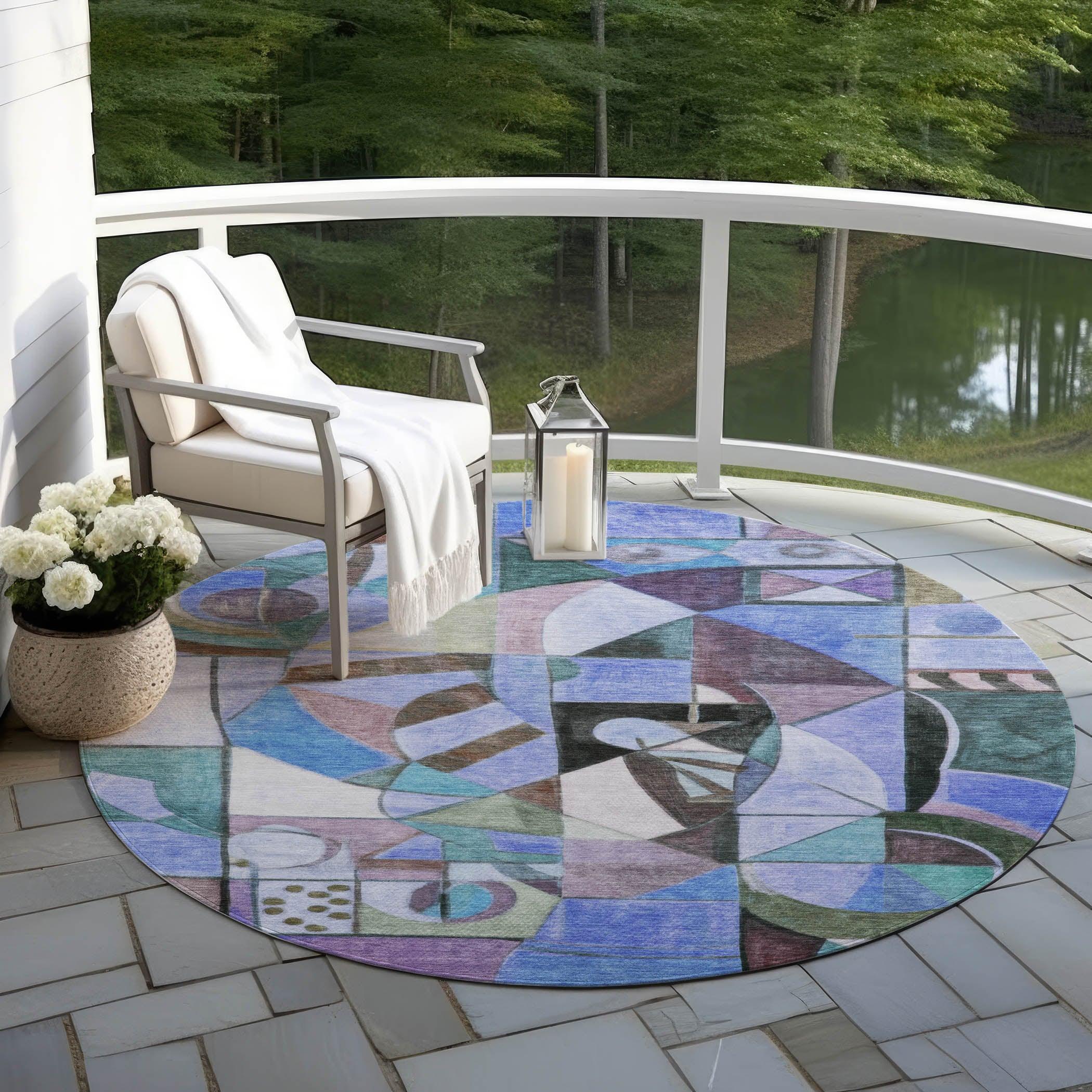 Addison Rugs Jaelius Green Washable Indoor-Outdoor Rug