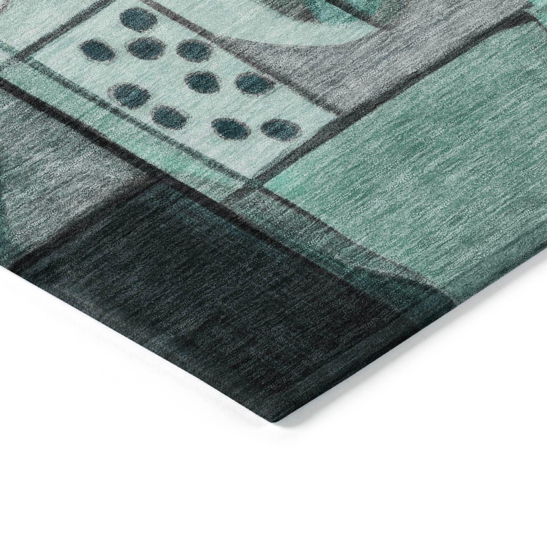 Addison Rugs Jaelius Teal Washable Indoor-Outdoor Rug