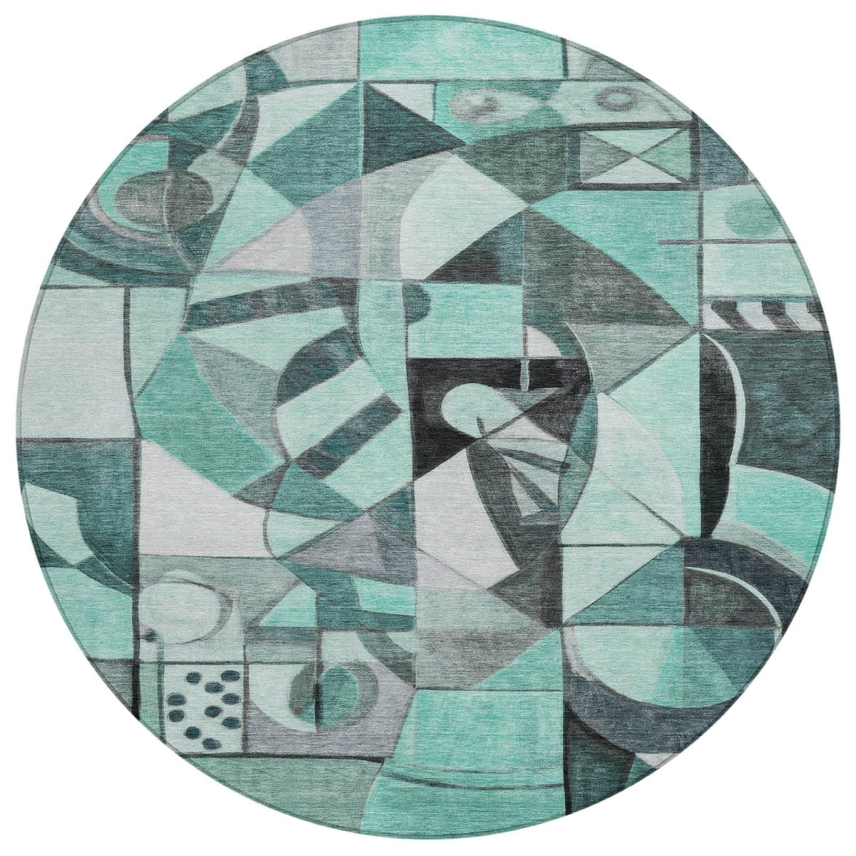 Addison Rugs Jaelius Teal Washable Indoor-Outdoor Rug