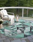 Addison Rugs Jaelius Teal Washable Indoor-Outdoor Rug