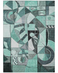Addison Rugs Jaelius Teal Washable Indoor-Outdoor Rug