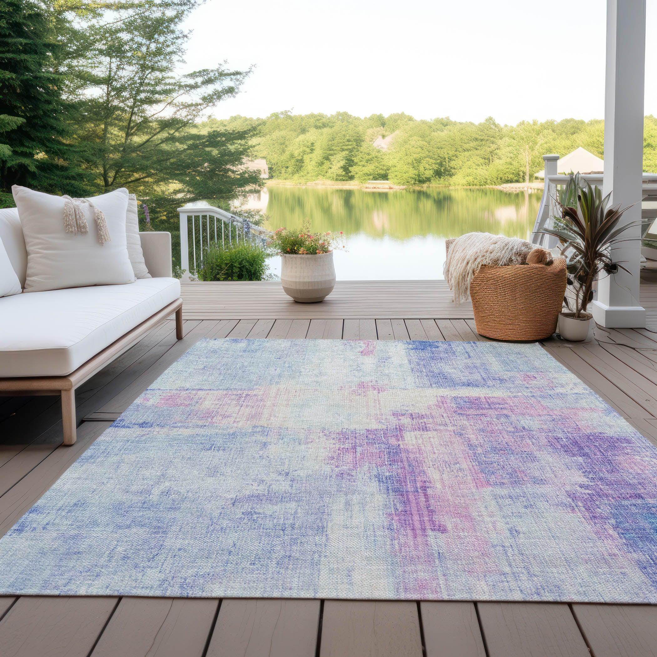 Addison Rugs Jaelor Blue Washable Indoor-Outdoor Rug