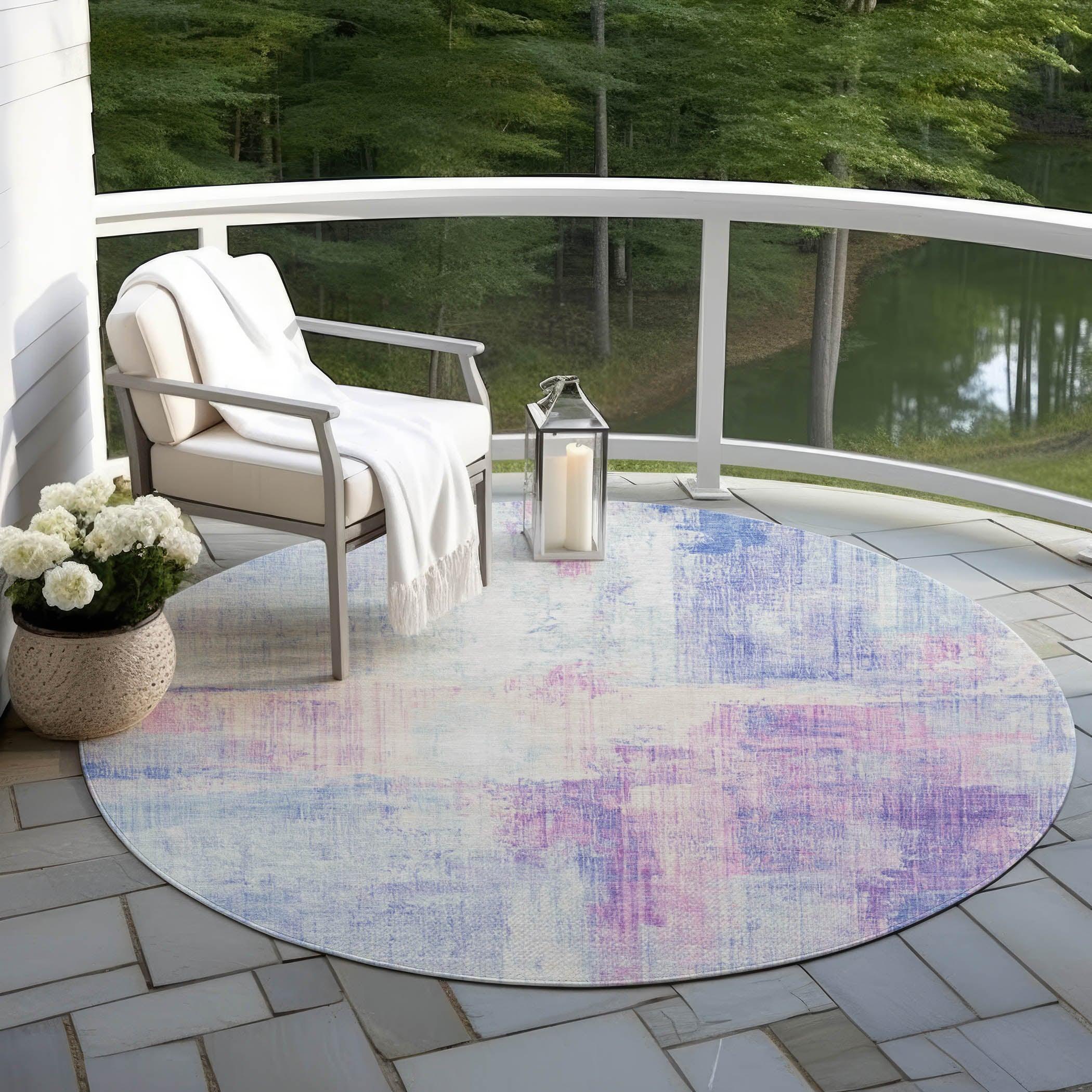 Addison Rugs Jaelor Blue Washable Indoor-Outdoor Rug