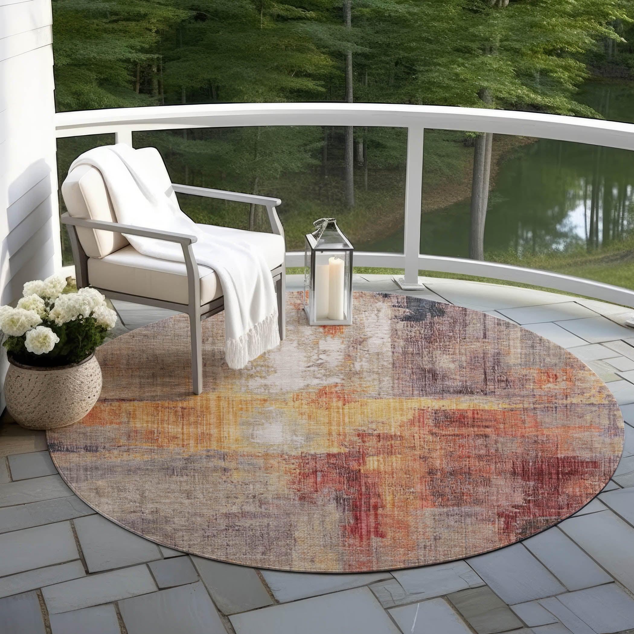 Addison Rugs Jaelor Brown Washable Indoor-Outdoor Rug