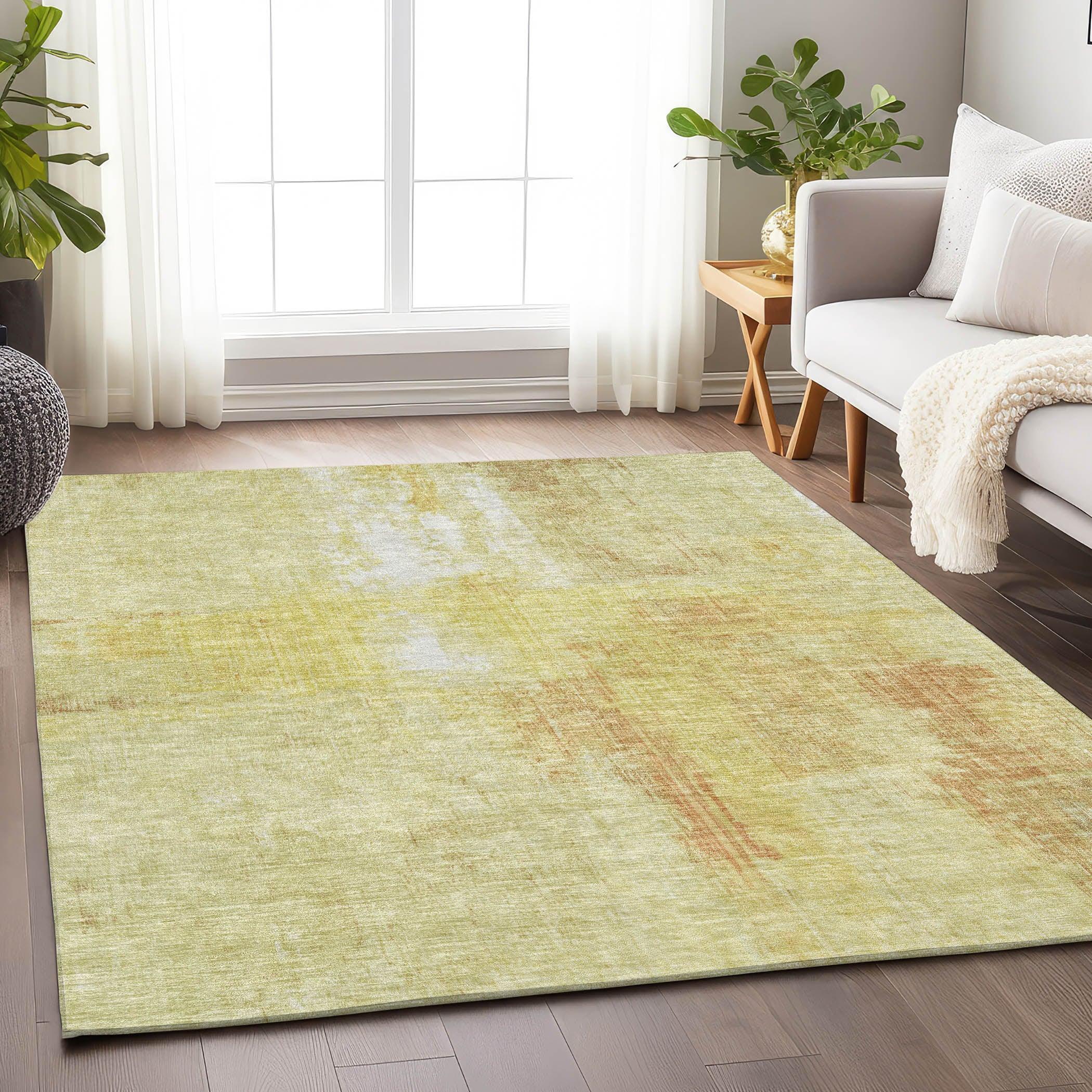 Addison Rugs Jaelor Gold Washable Indoor-Outdoor Rug