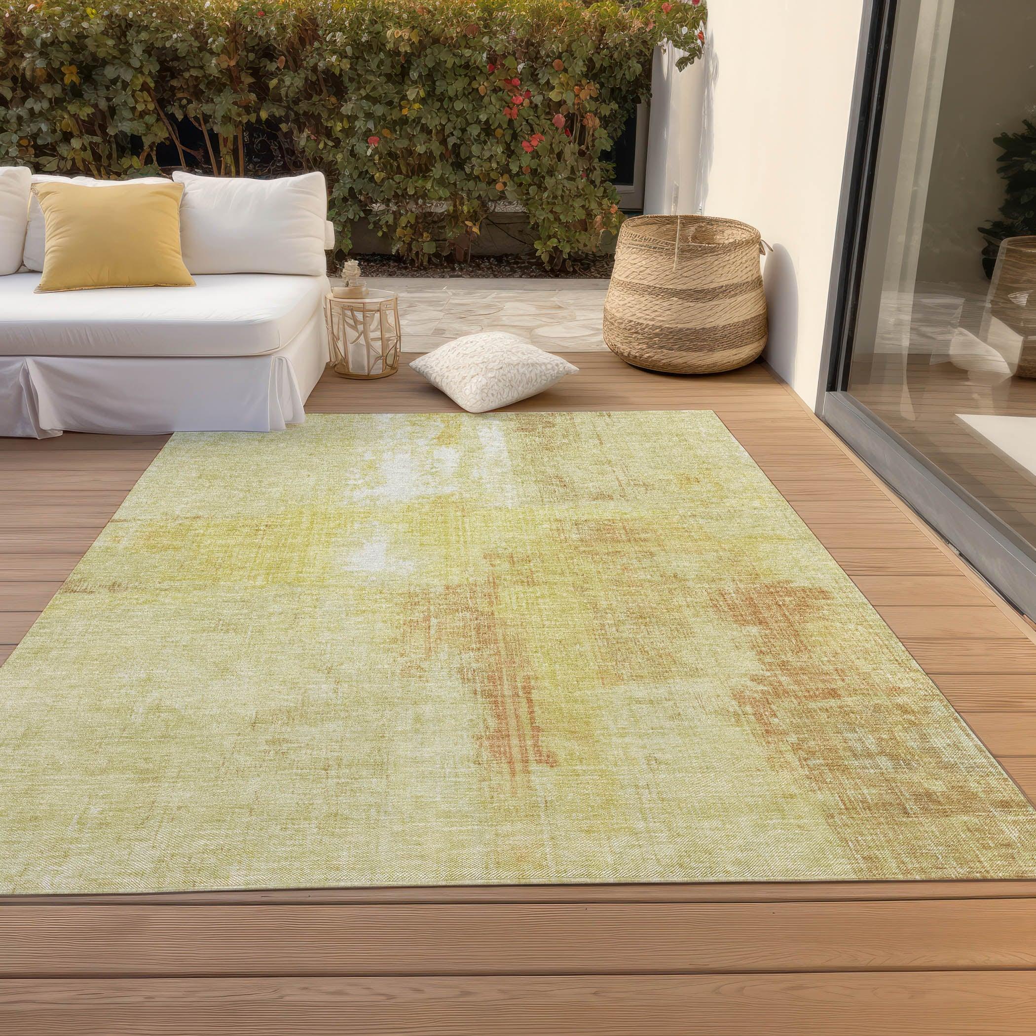Addison Rugs Jaelor Gold Washable Indoor-Outdoor Rug