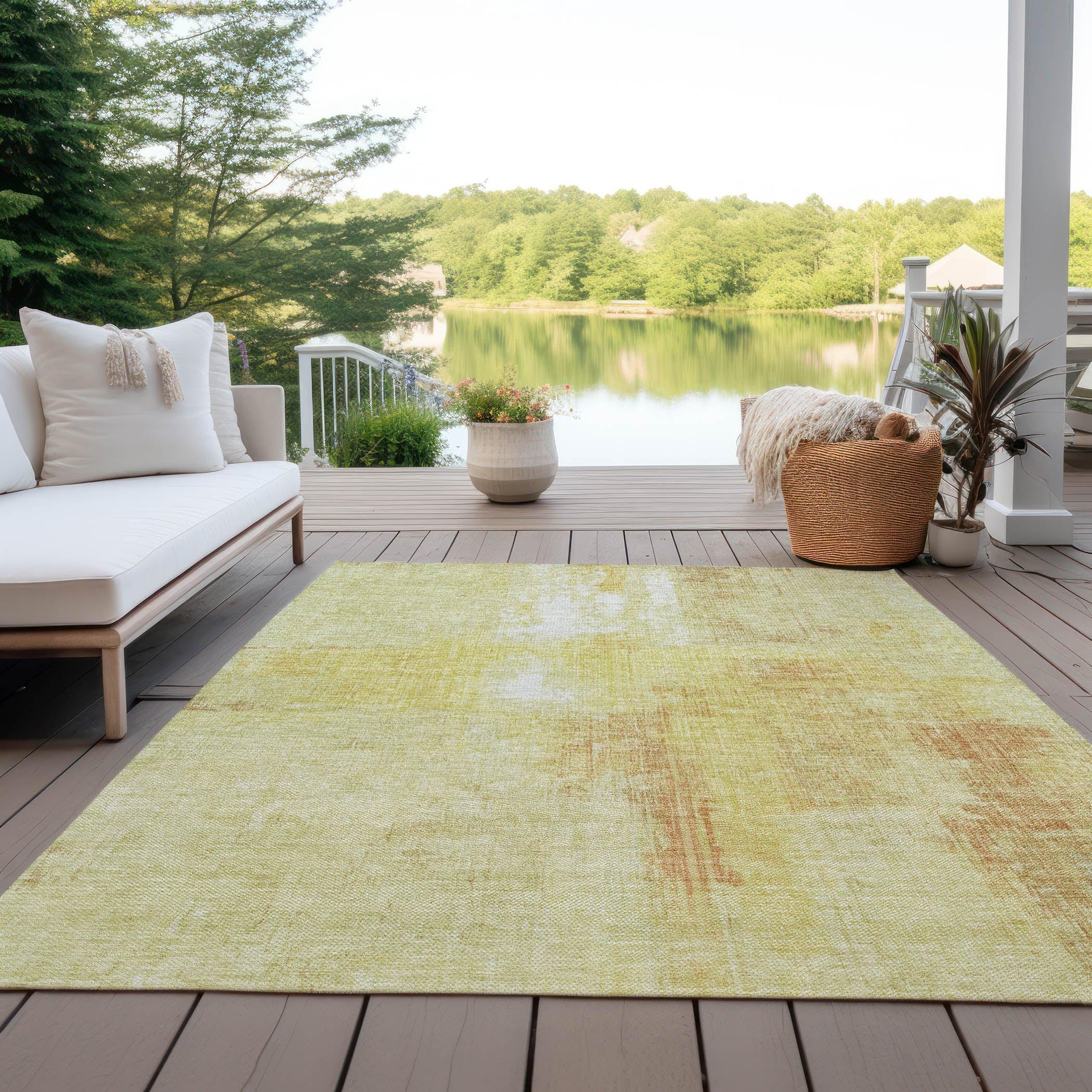 Addison Rugs Jaelor Gold Washable Indoor-Outdoor Rug