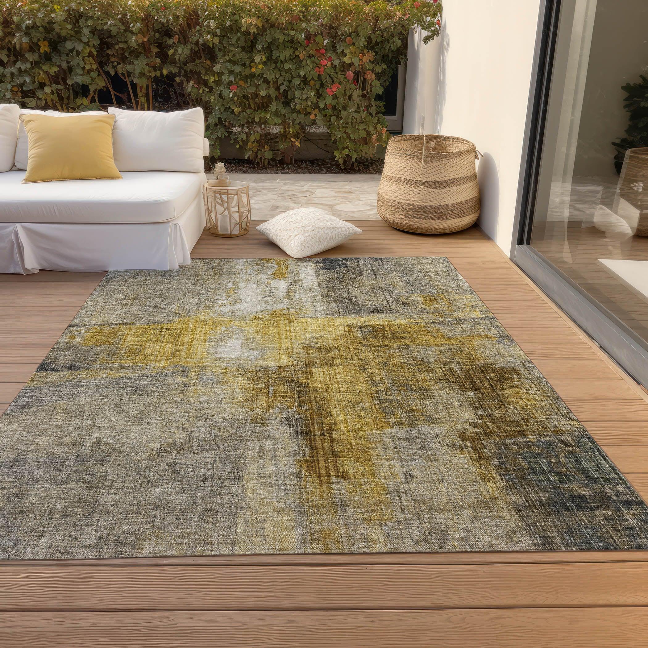 Addison Rugs Jaelor Gray Washable Indoor-Outdoor Rug