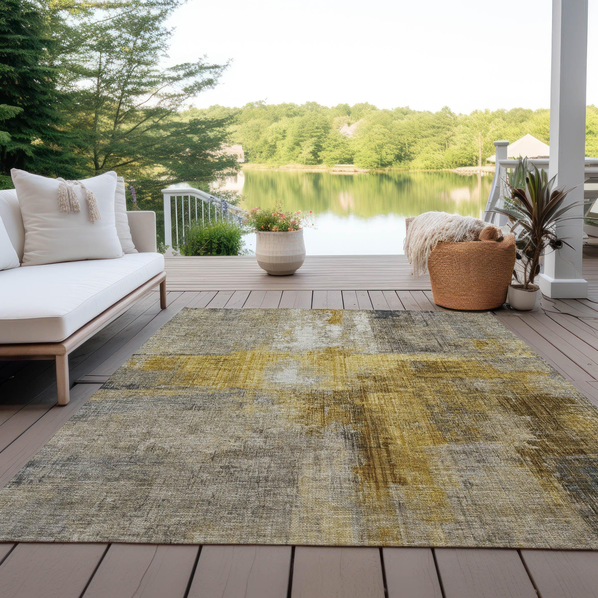 Addison Rugs Jaelor Gray Washable Indoor-Outdoor Rug