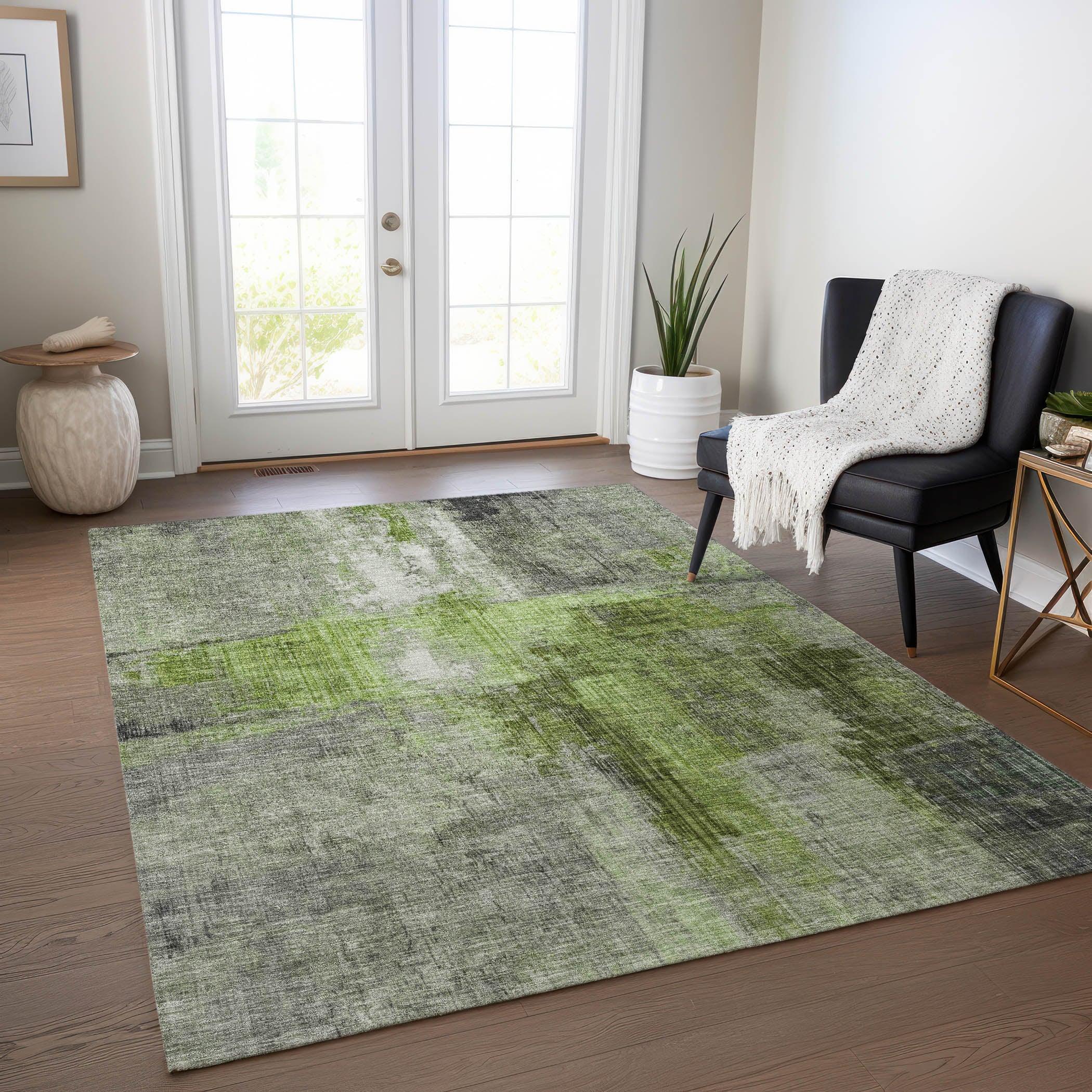 Addison Rugs Jaelor Green Washable Indoor-Outdoor Rug