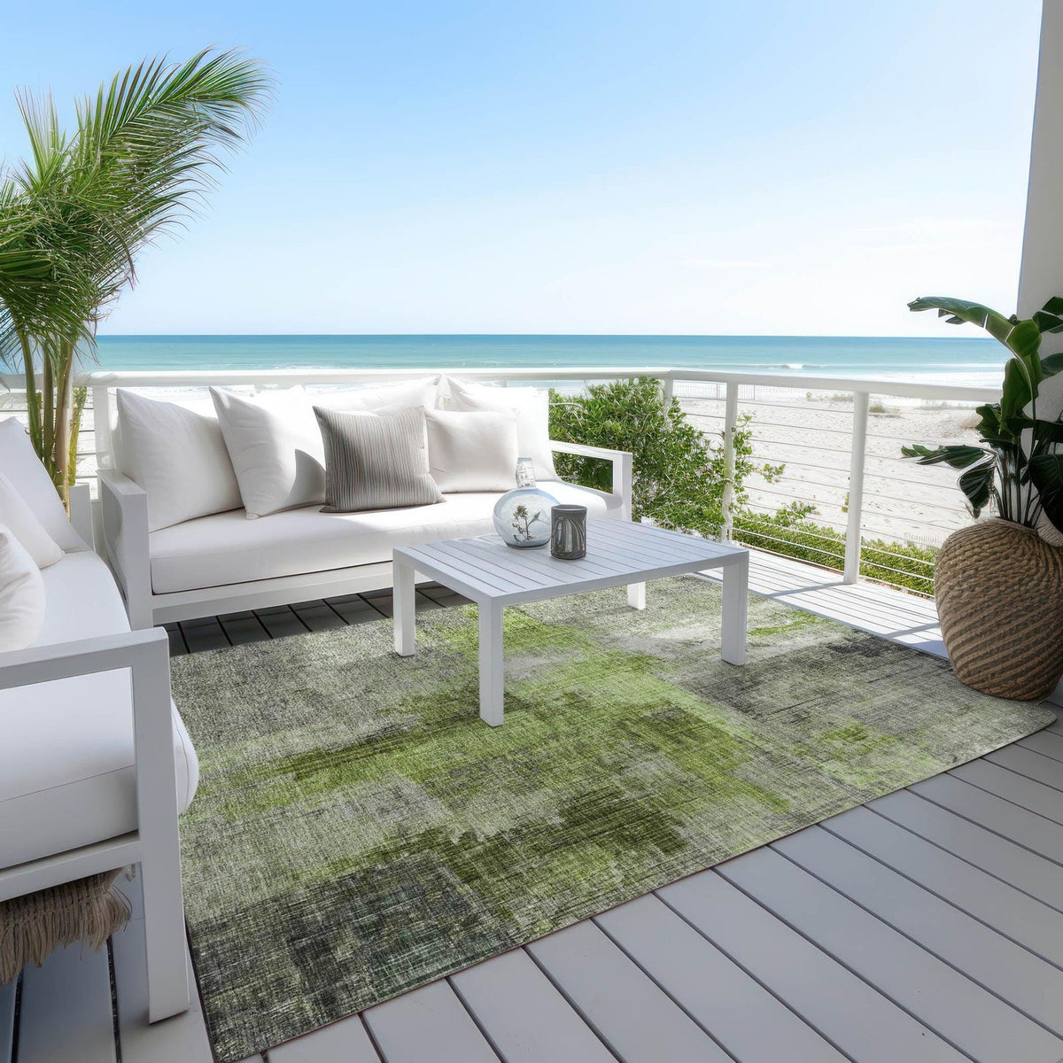 Addison Rugs Jaelor Green Washable Indoor-Outdoor Rug