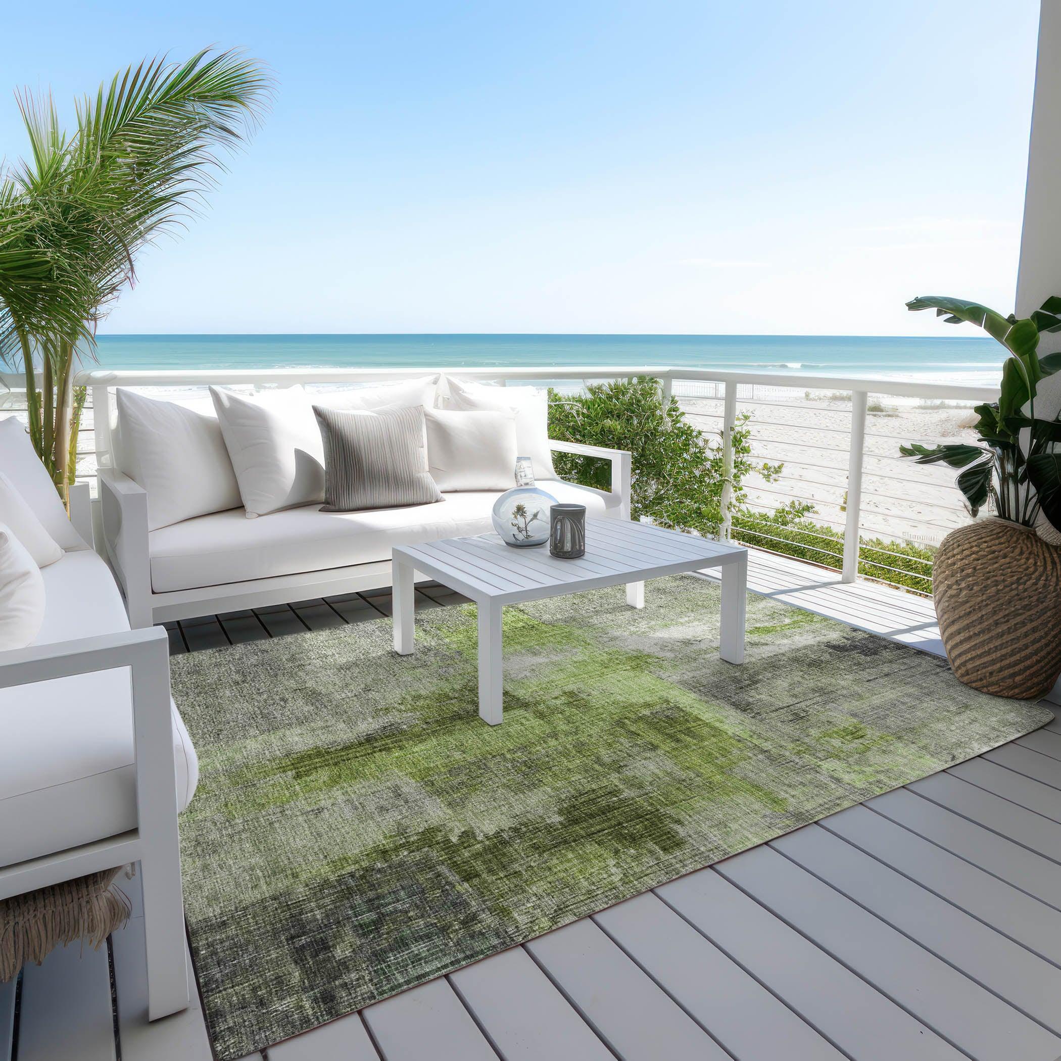 Addison Rugs Jaelor Green Washable Indoor-Outdoor Rug