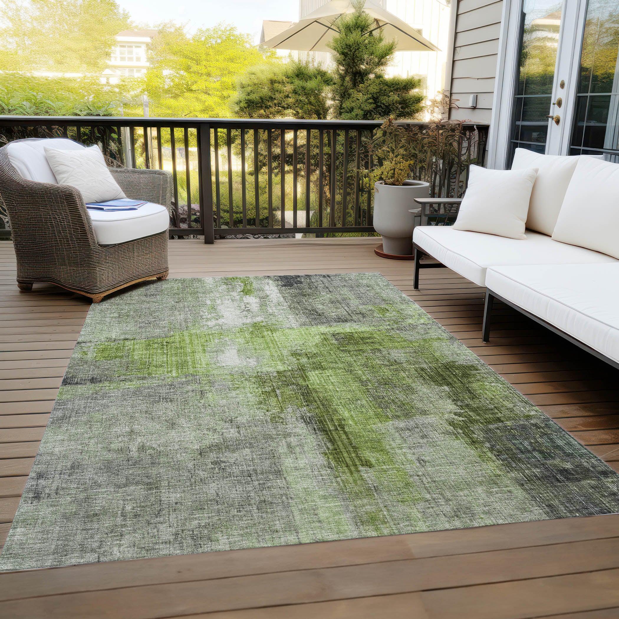 Addison Rugs Jaelor Green Washable Indoor-Outdoor Rug
