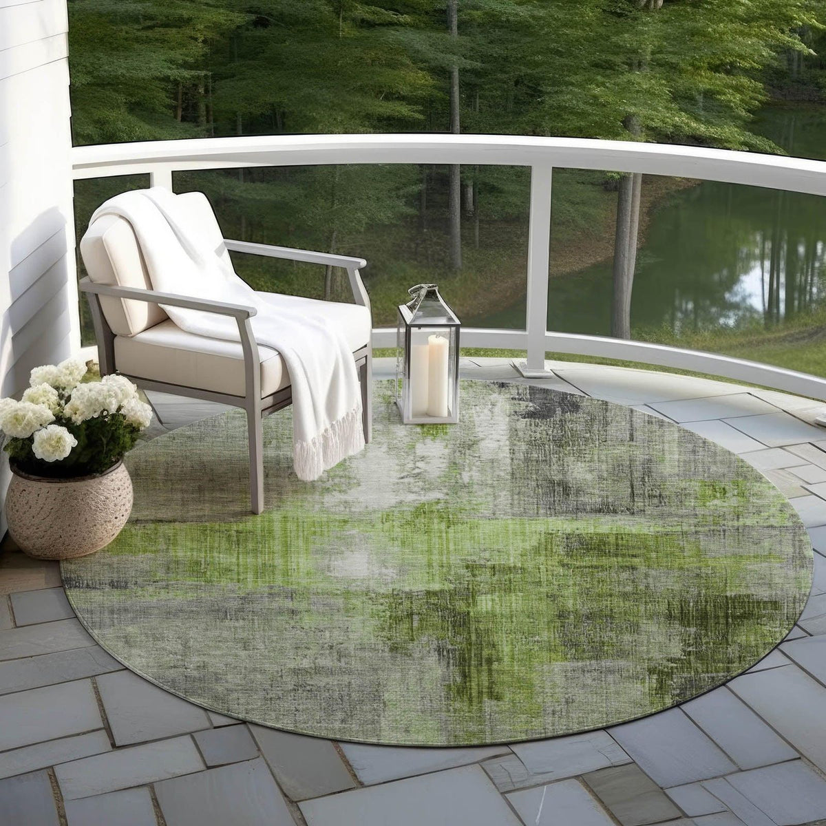 Addison Rugs Jaelor Green Washable Indoor-Outdoor Rug