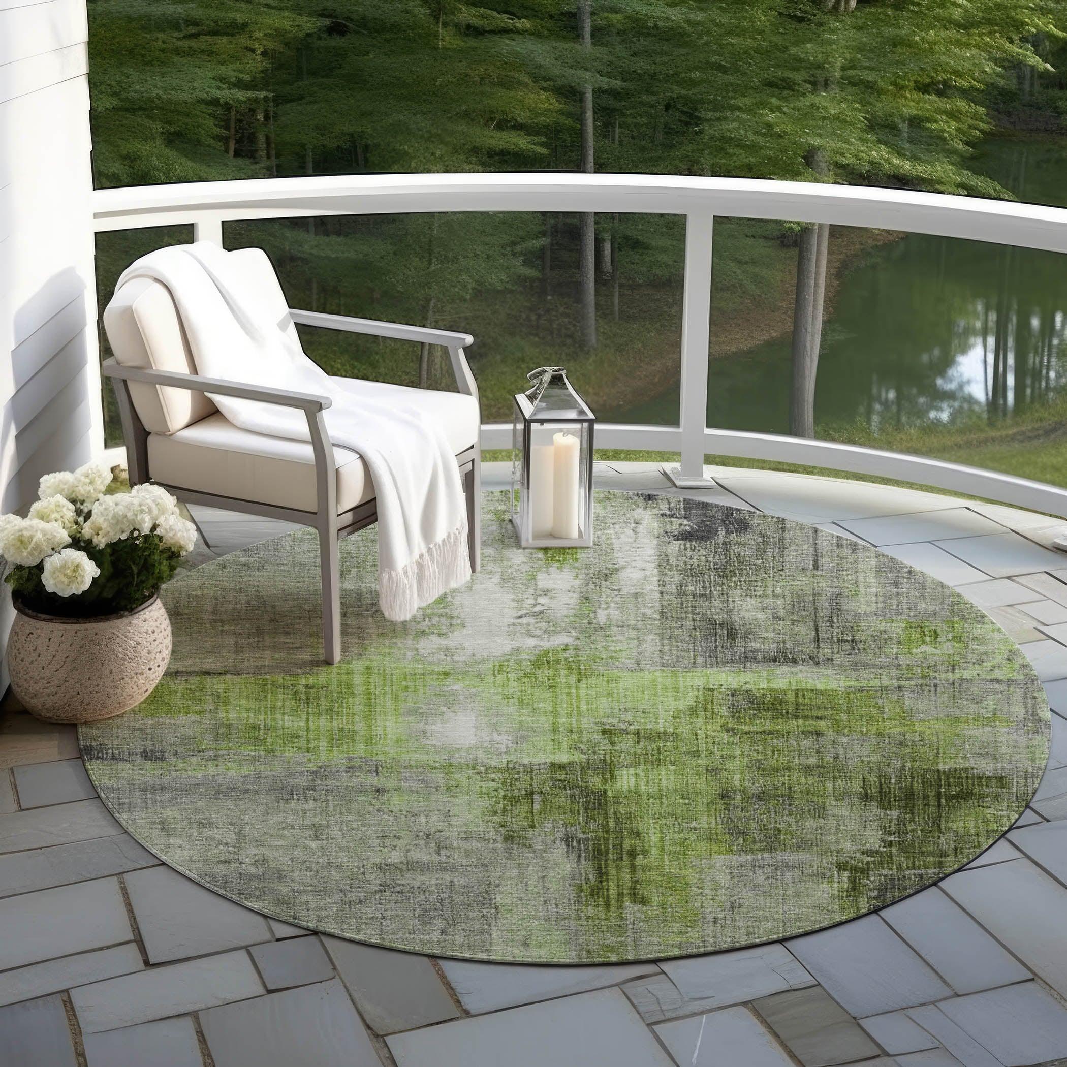 Addison Rugs Jaelor Green Washable Indoor-Outdoor Rug