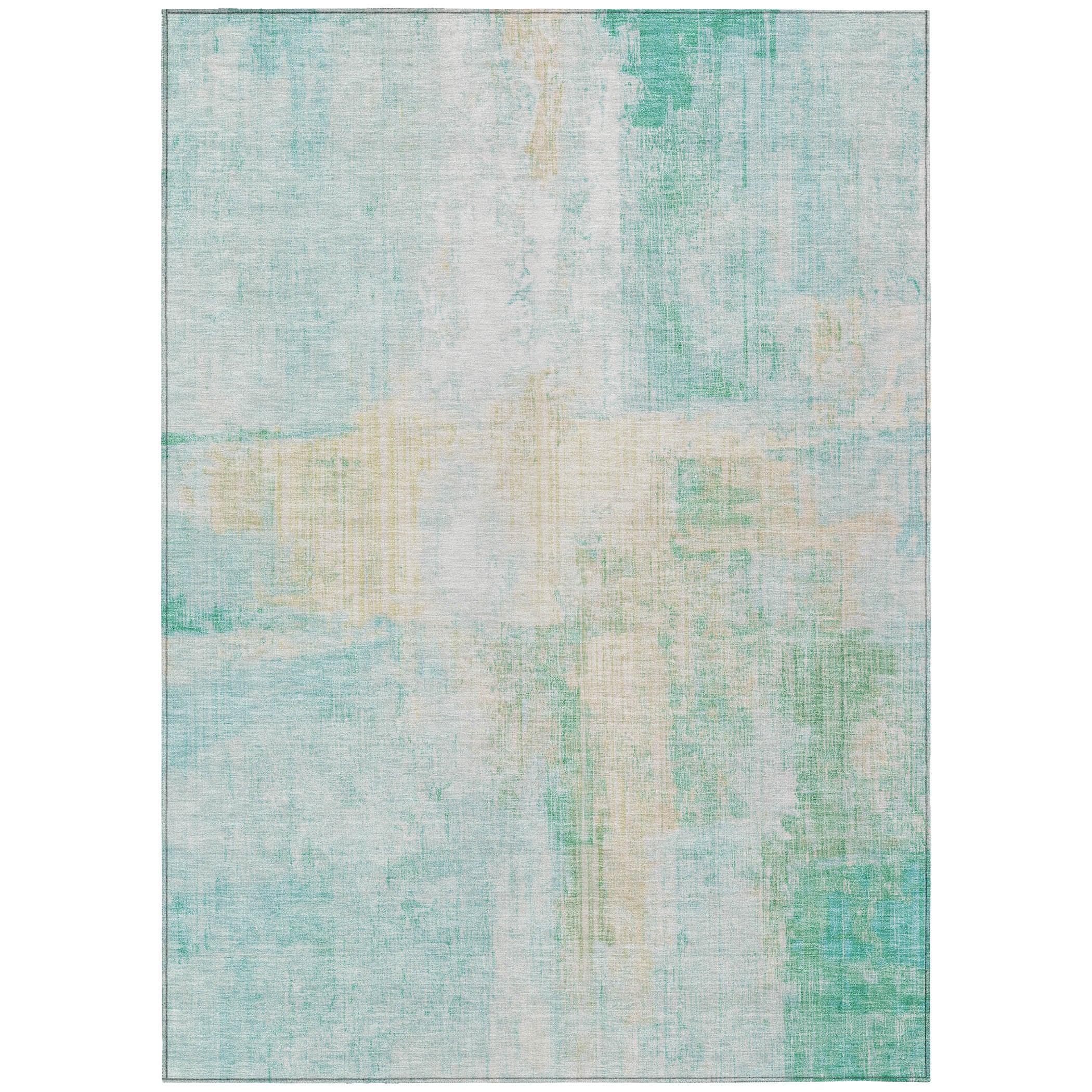 Addison Rugs Jaelor Teal Washable Indoor-Outdoor Rug