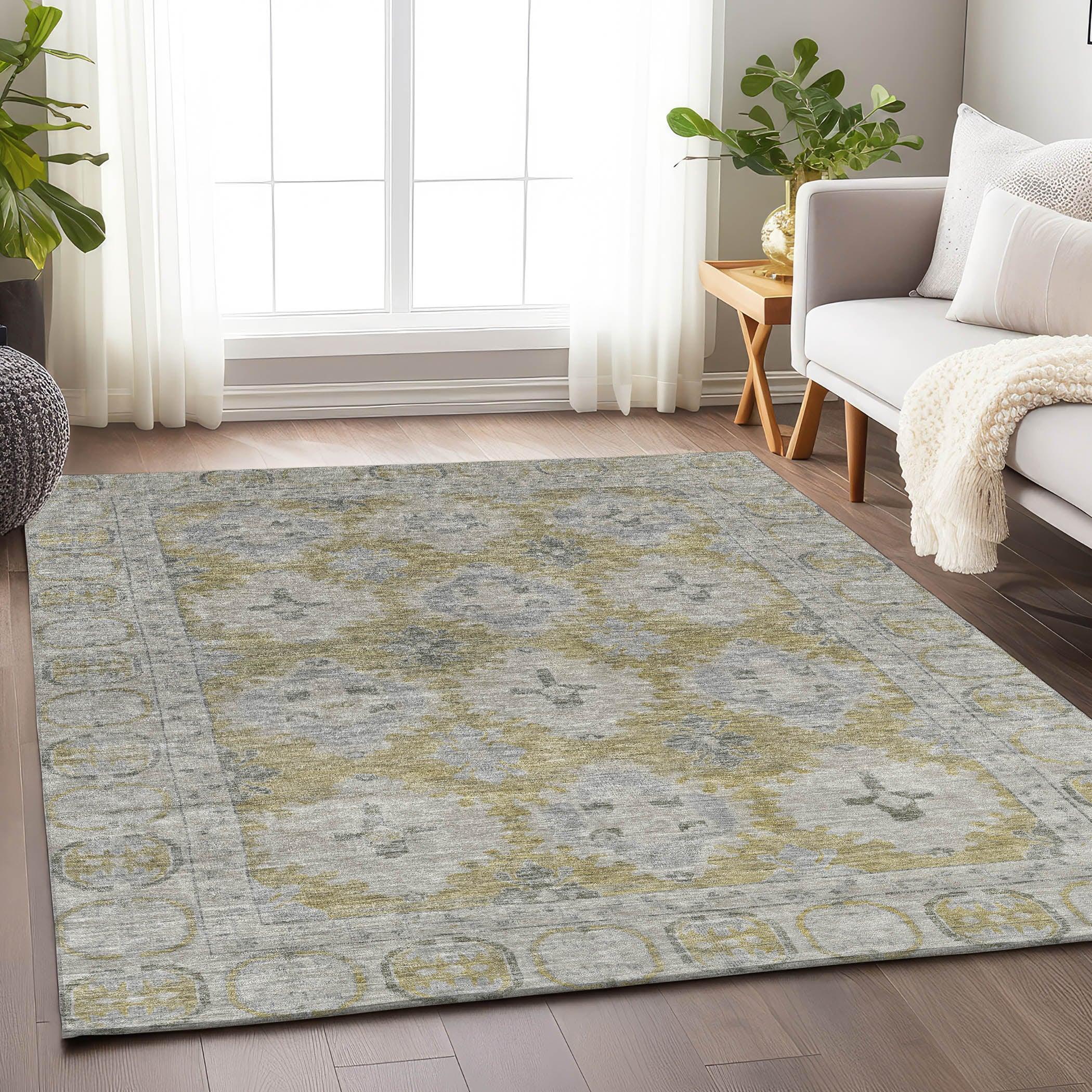 Addison Rugs Jaelora Gold Washable Indoor-Outdoor Rug
