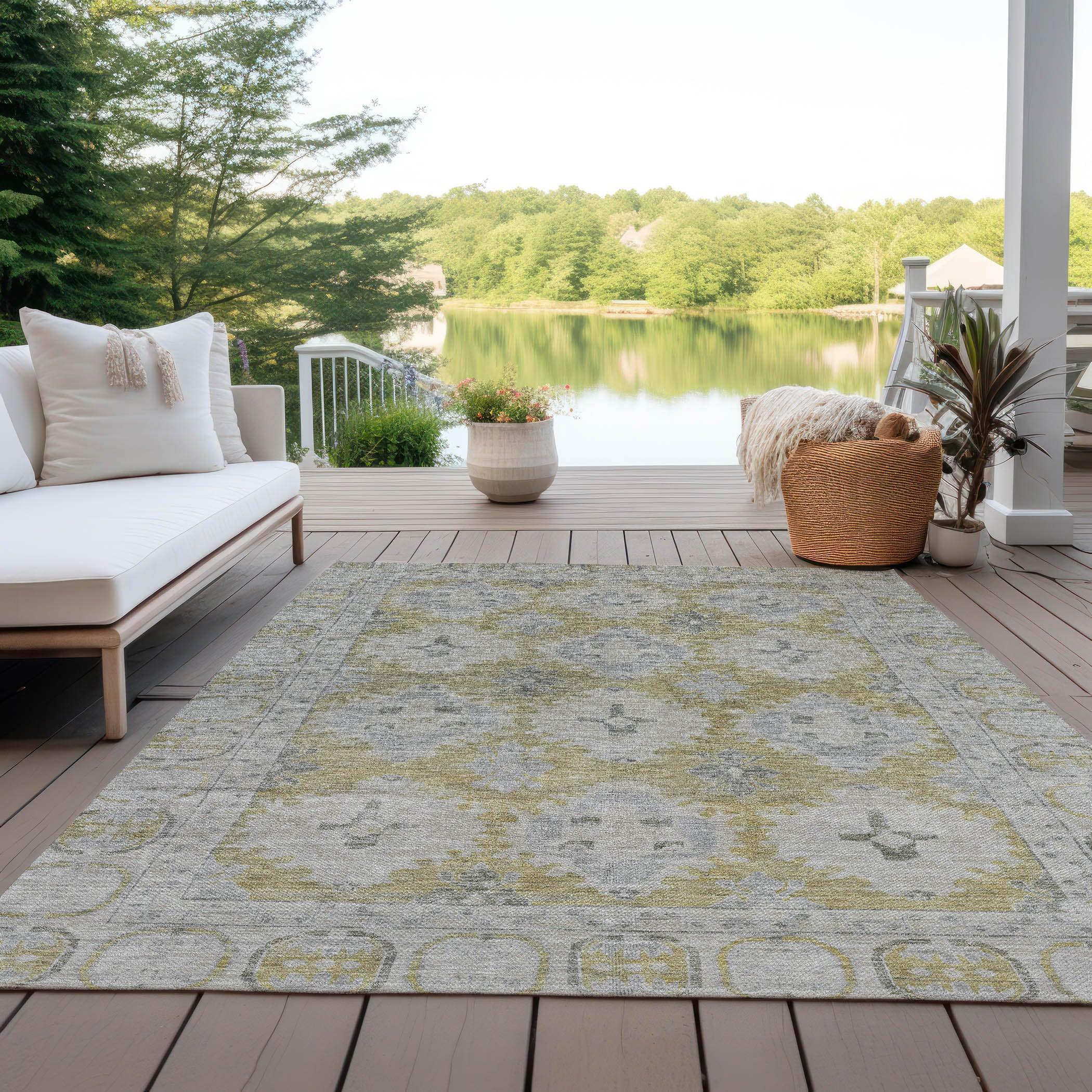 Addison Rugs Jaelora Gold Washable Indoor-Outdoor Rug