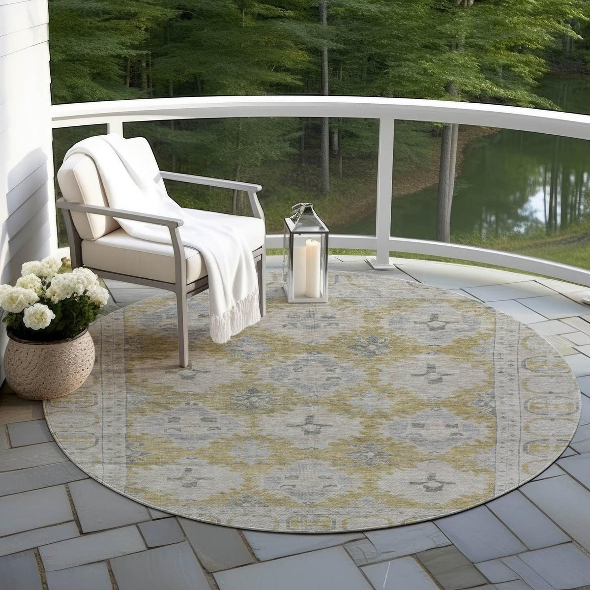 Addison Rugs Jaelora Gold Washable Indoor-Outdoor Rug
