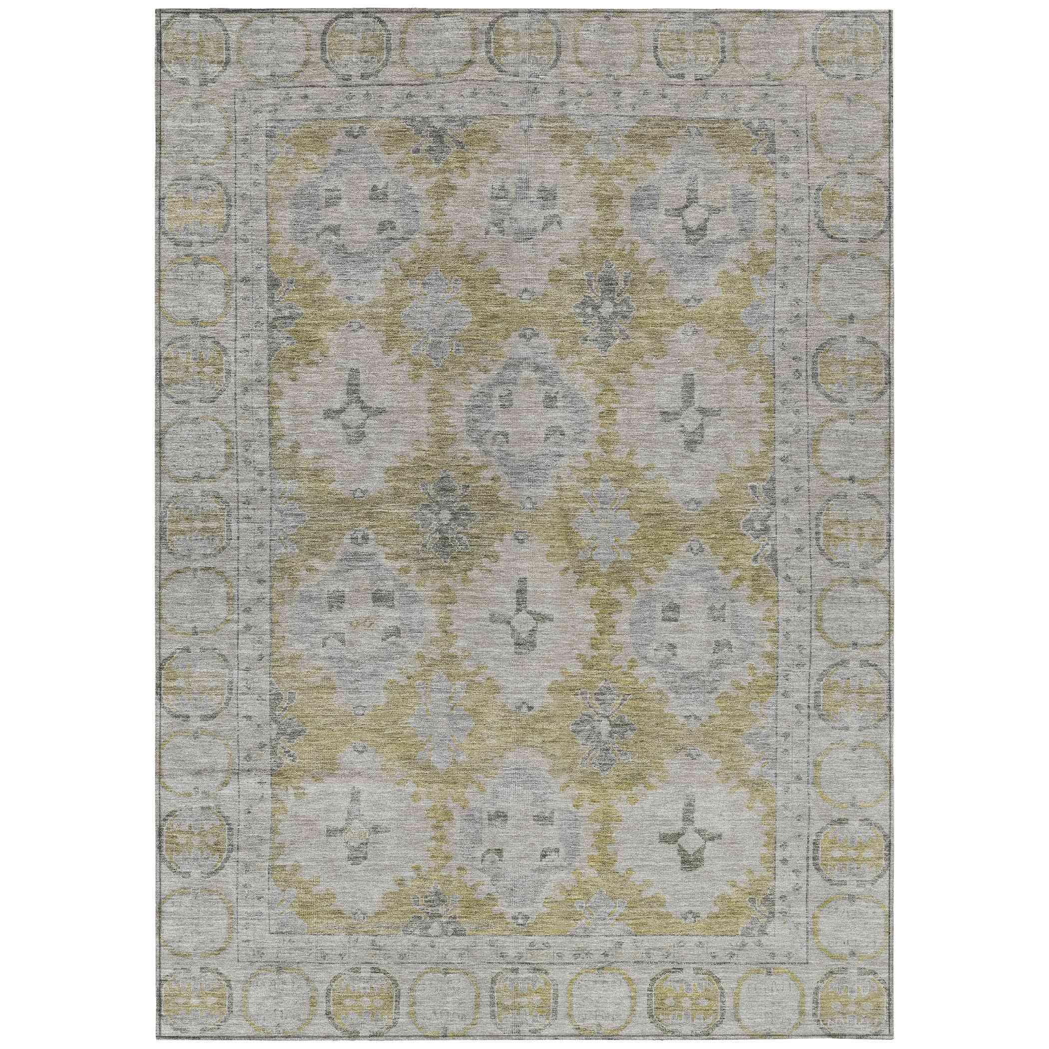 Addison Rugs Jaelora Gold Washable Indoor-Outdoor Rug
