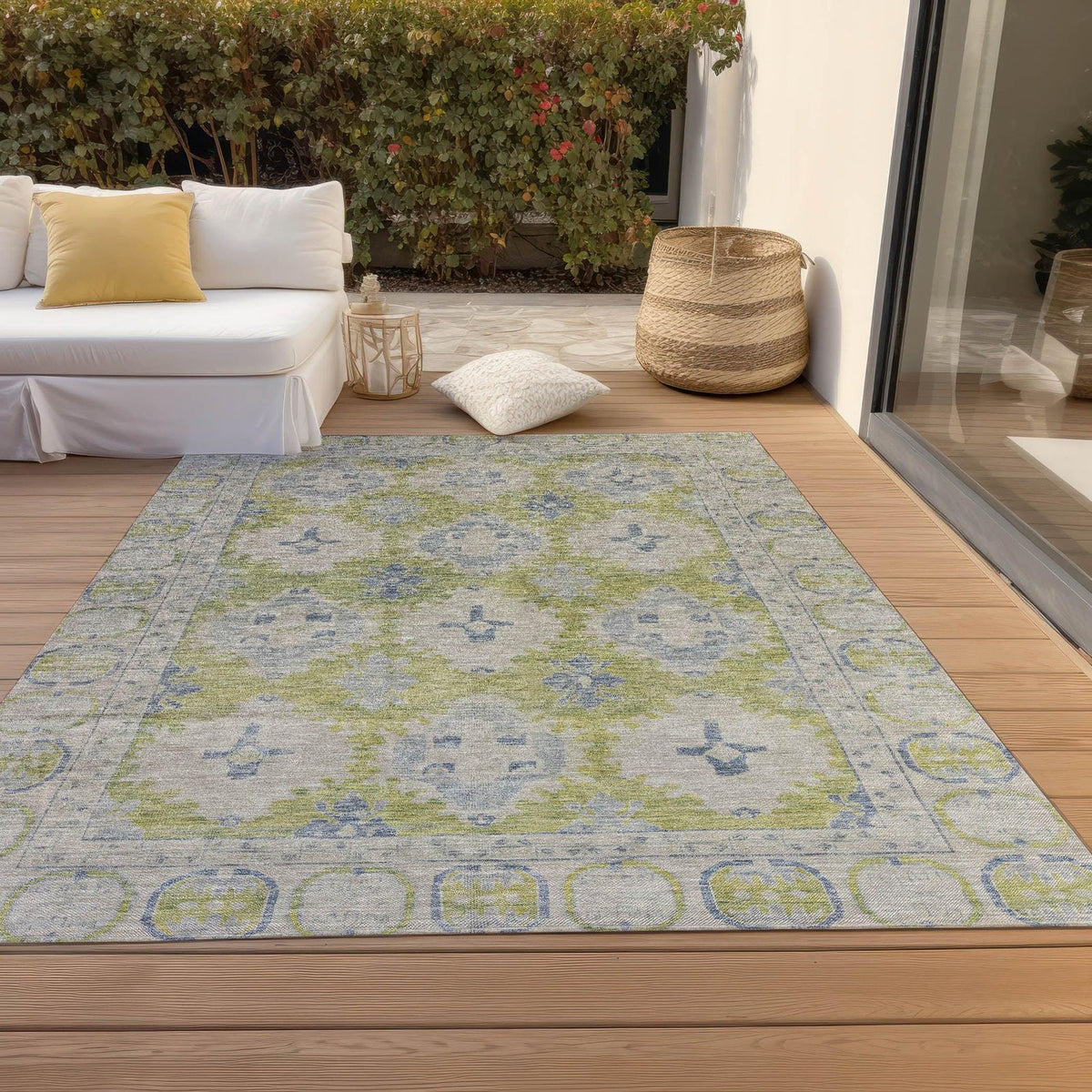 Addison Rugs Jaelora Green Washable Indoor-Outdoor Rug