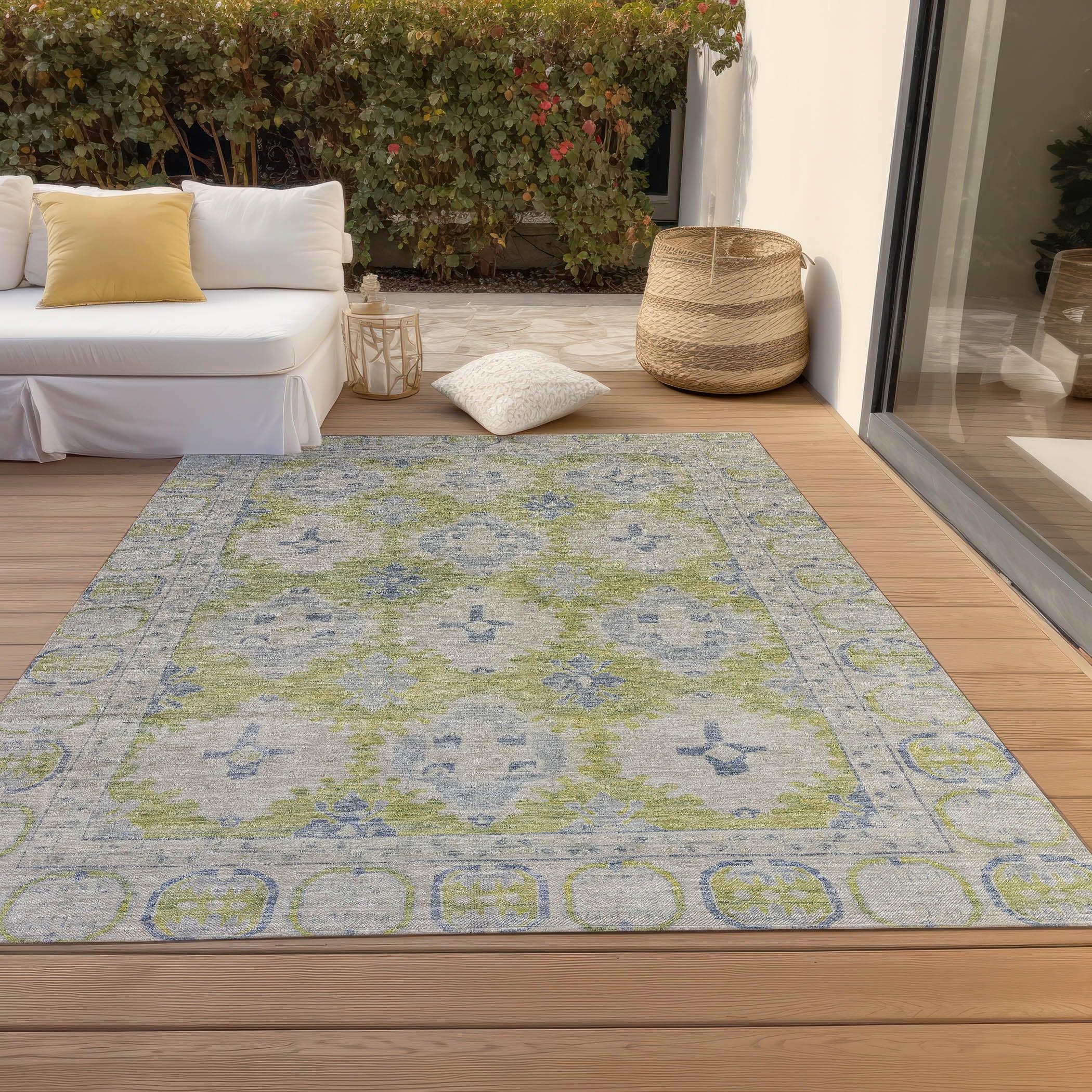 Addison Rugs Jaelora Green Washable Indoor-Outdoor Rug