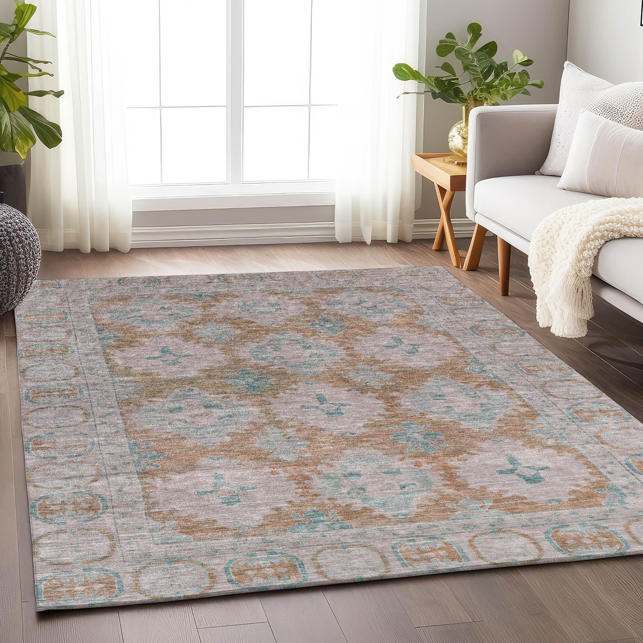 Addison Rugs Jaelora Orange Washable Indoor-Outdoor Rug