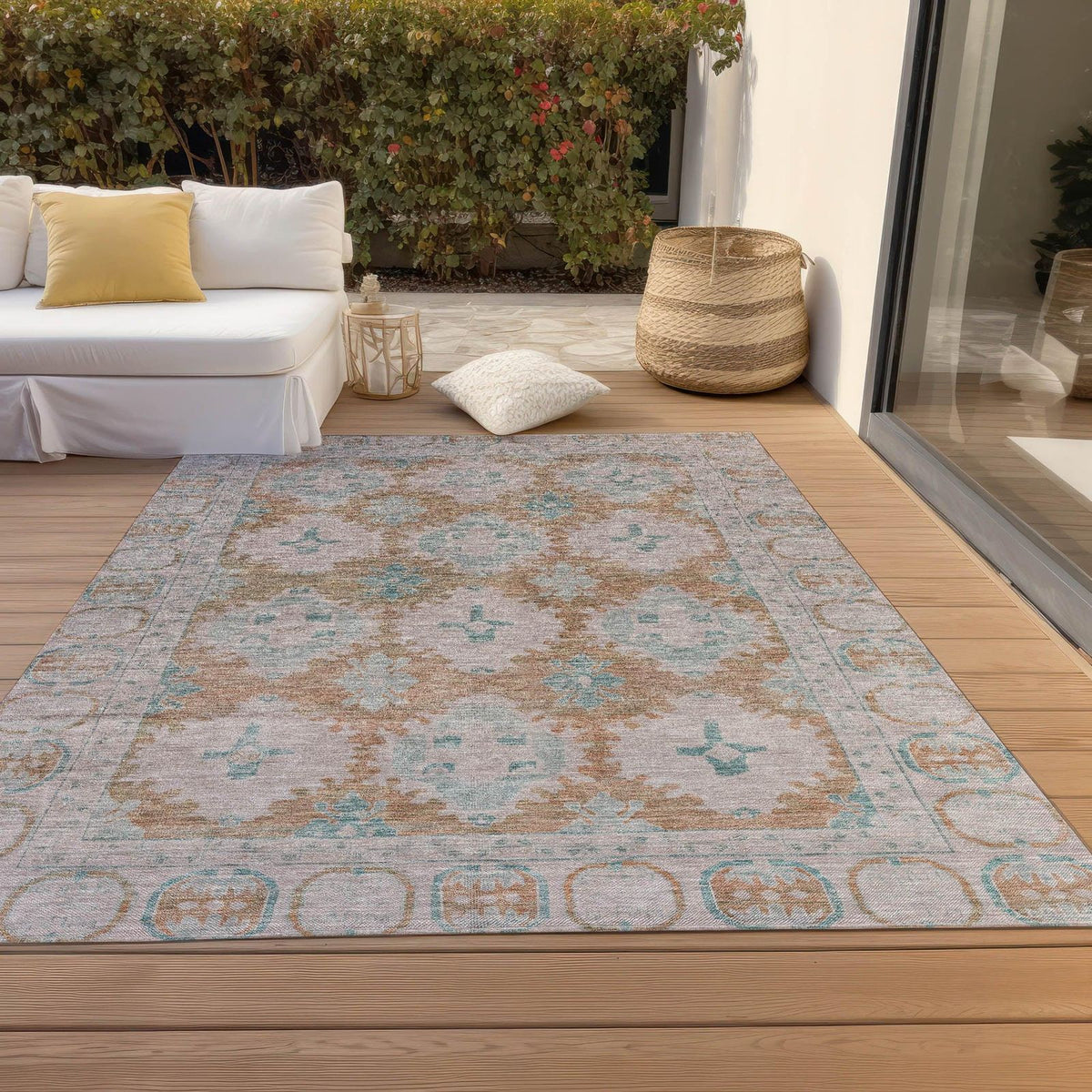 Addison Rugs Jaelora Orange Washable Indoor-Outdoor Rug