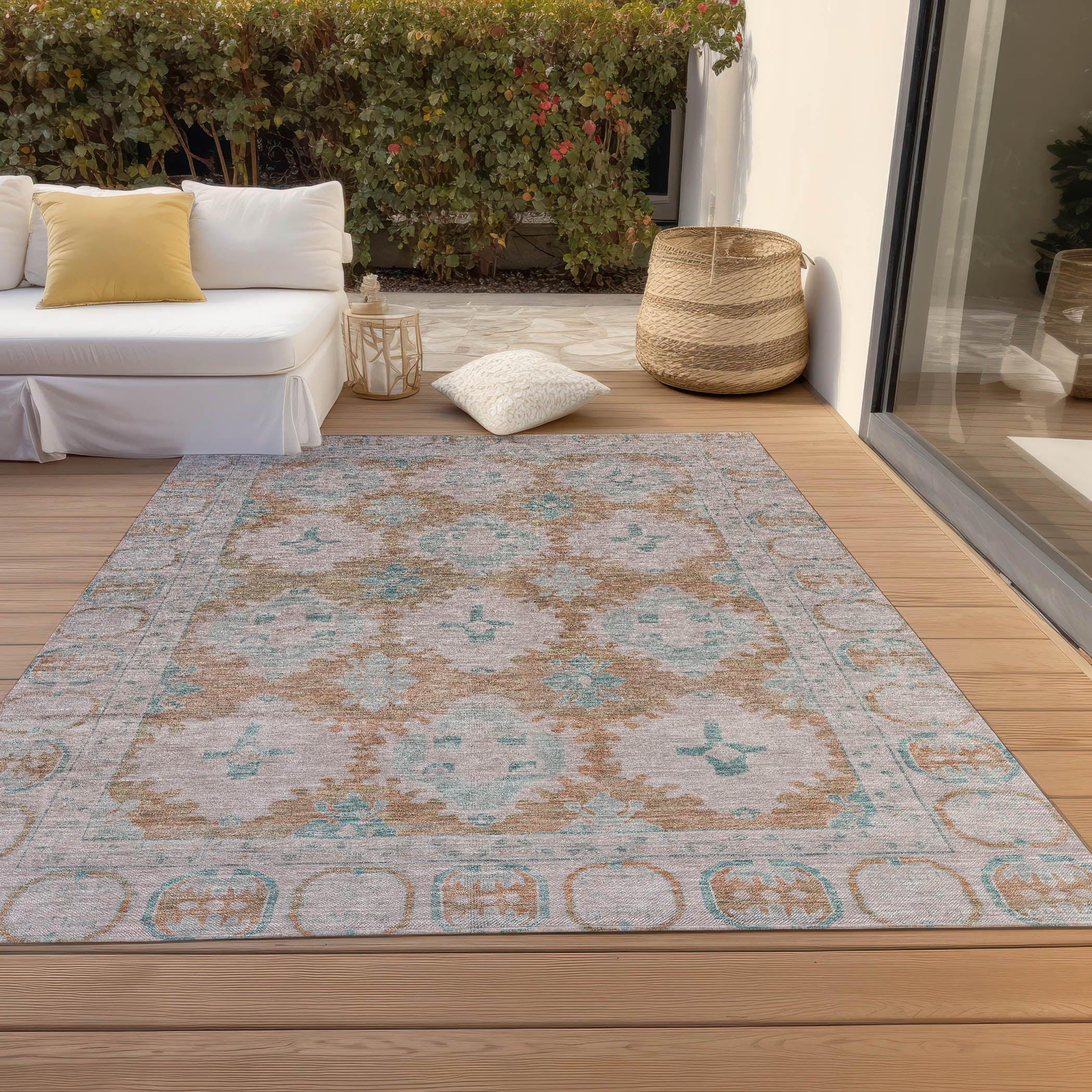 Addison Rugs Jaelora Orange Washable Indoor-Outdoor Rug