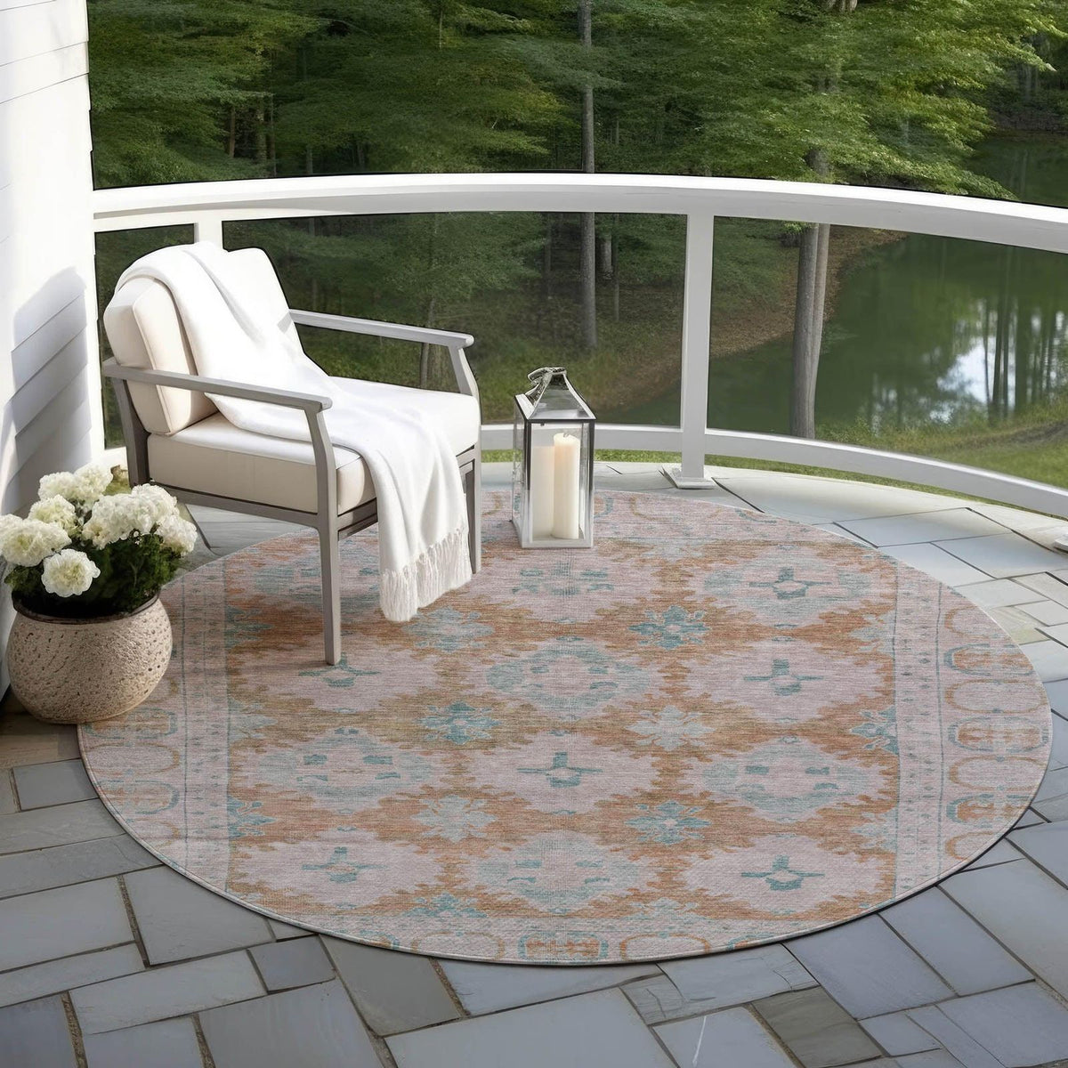 Addison Rugs Jaelora Orange Washable Indoor-Outdoor Rug