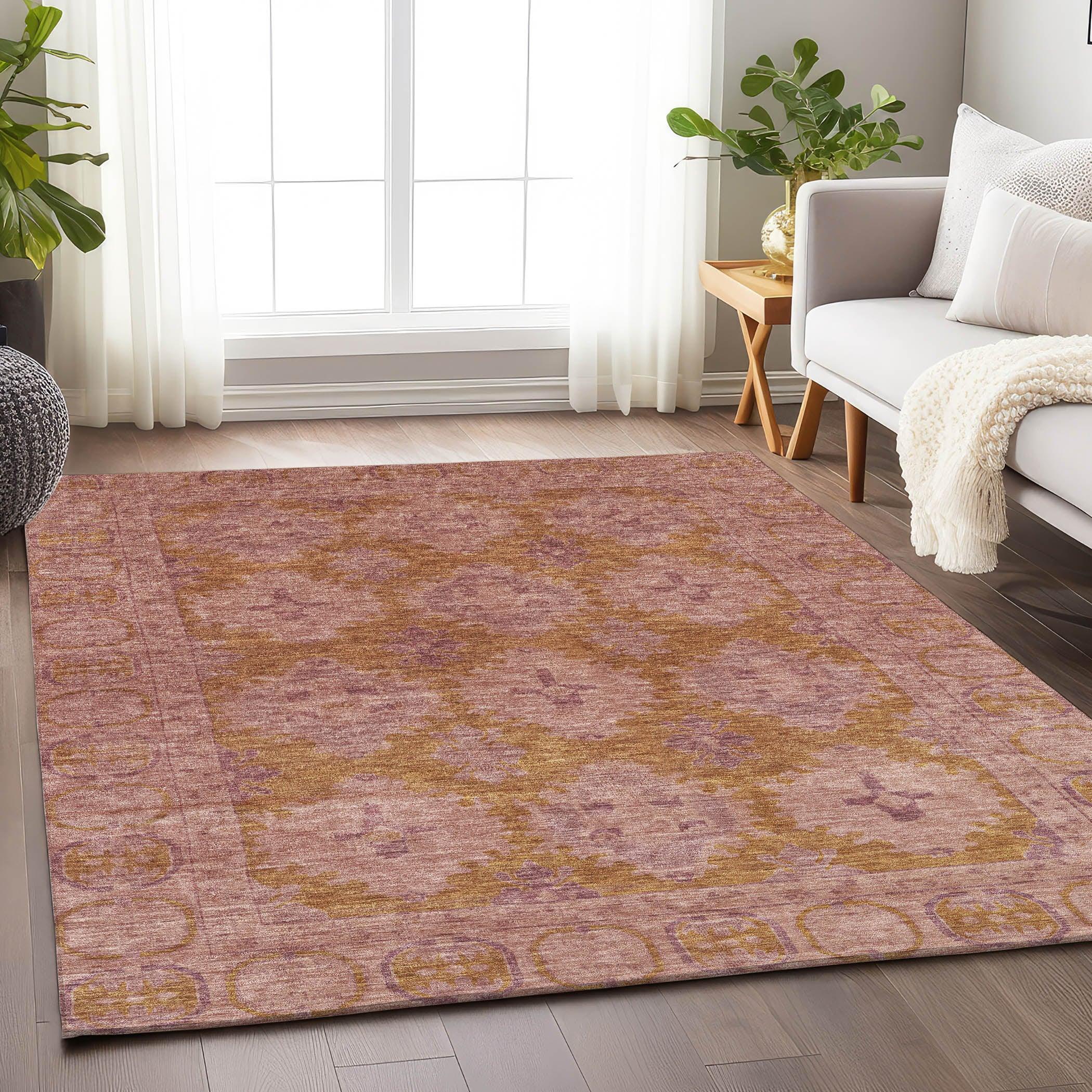 Addison Rugs Jaelora Pink Washable Indoor-Outdoor Rug