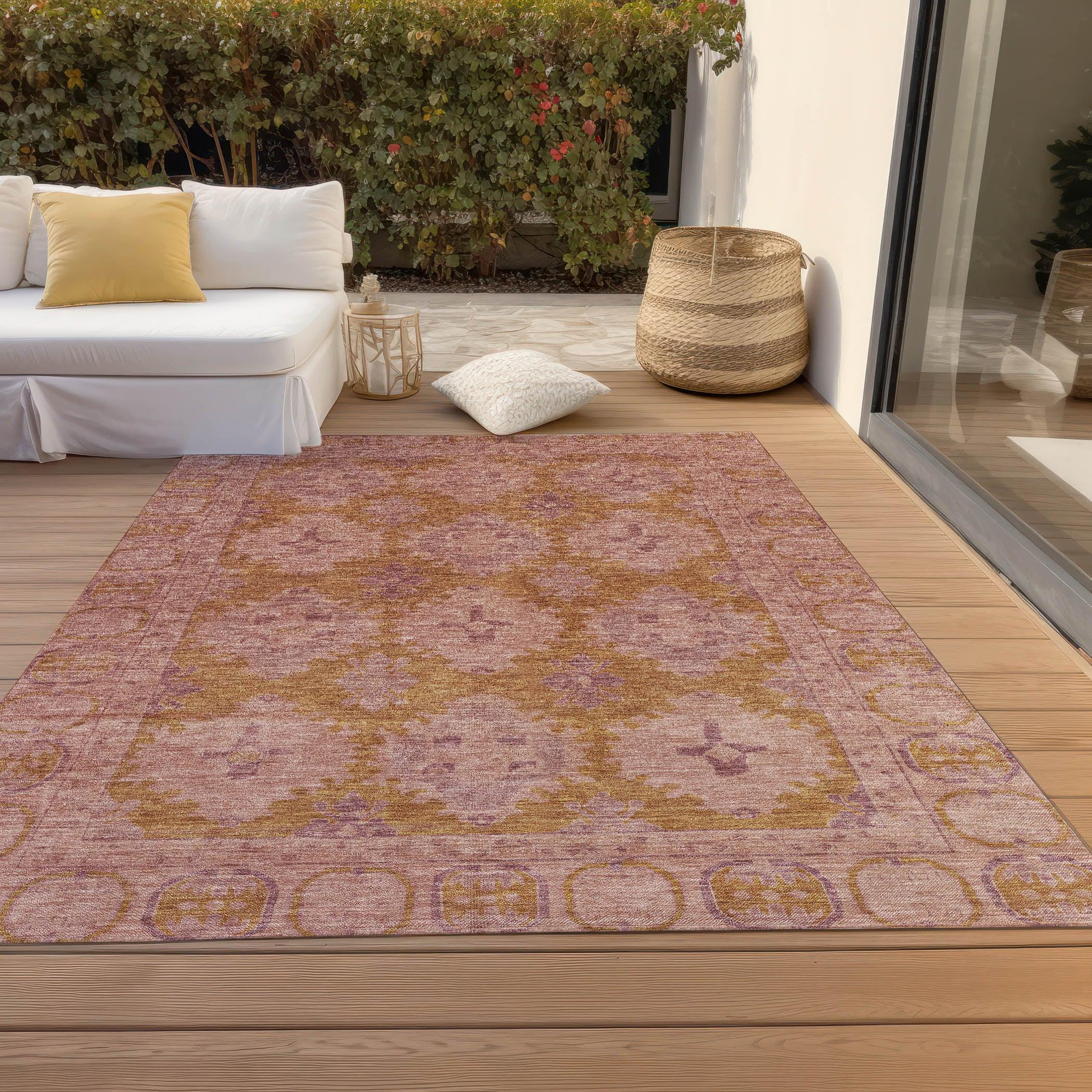 Addison Rugs Jaelora Pink Washable Indoor-Outdoor Rug